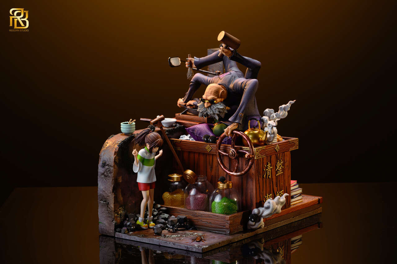 【Pre-sale】Chihiro Ogino and Kamaji-Spirited Away-ReBorn Studio