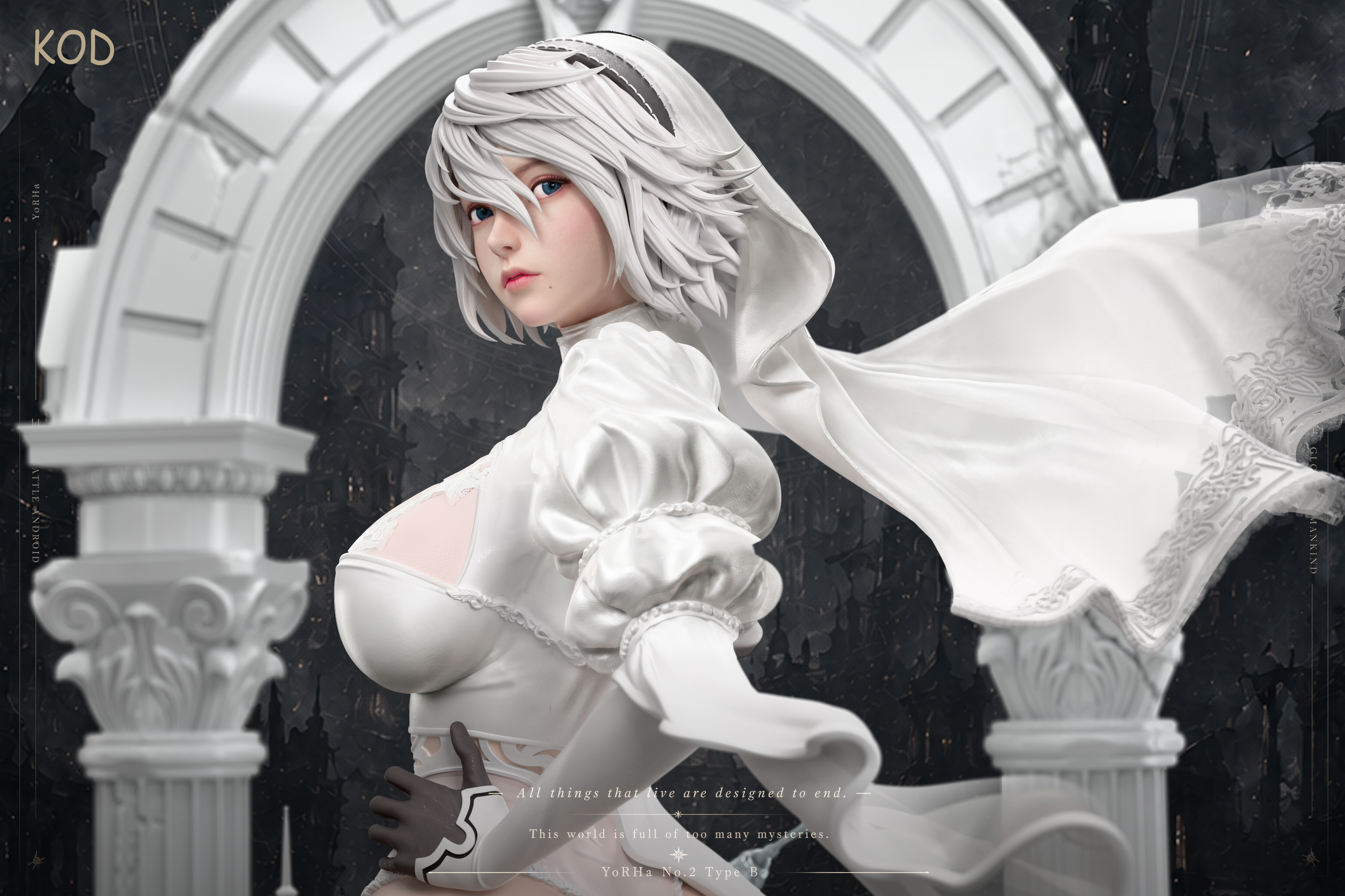 【Pre-sale】1/4 Scale Wedding Dress NieR 2B-NieR:Automata-KOD Studio