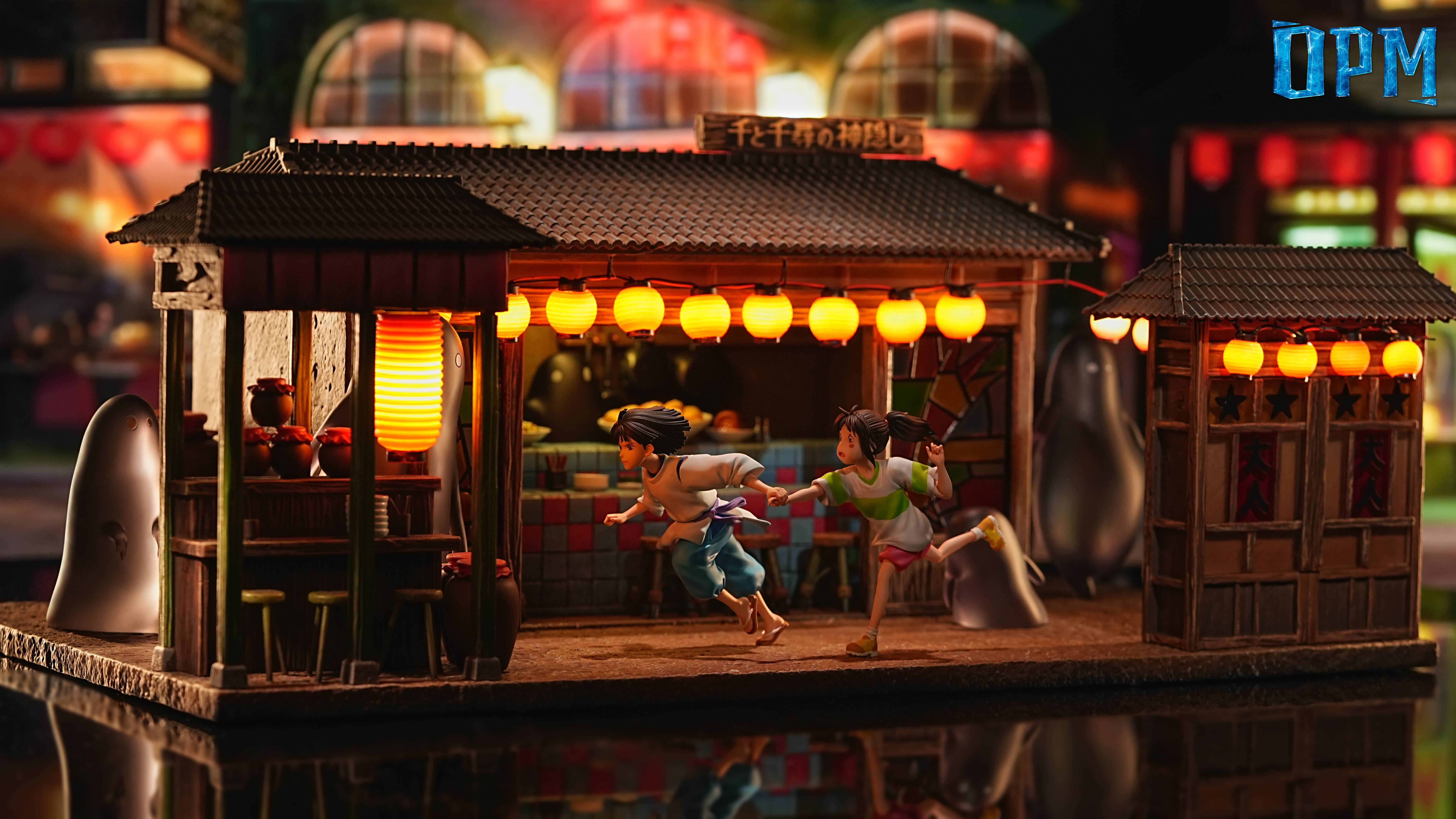 【Pre-sale】015 Chihiro Ogino and Haku running with LED-Spirited Away-OPM Studio
