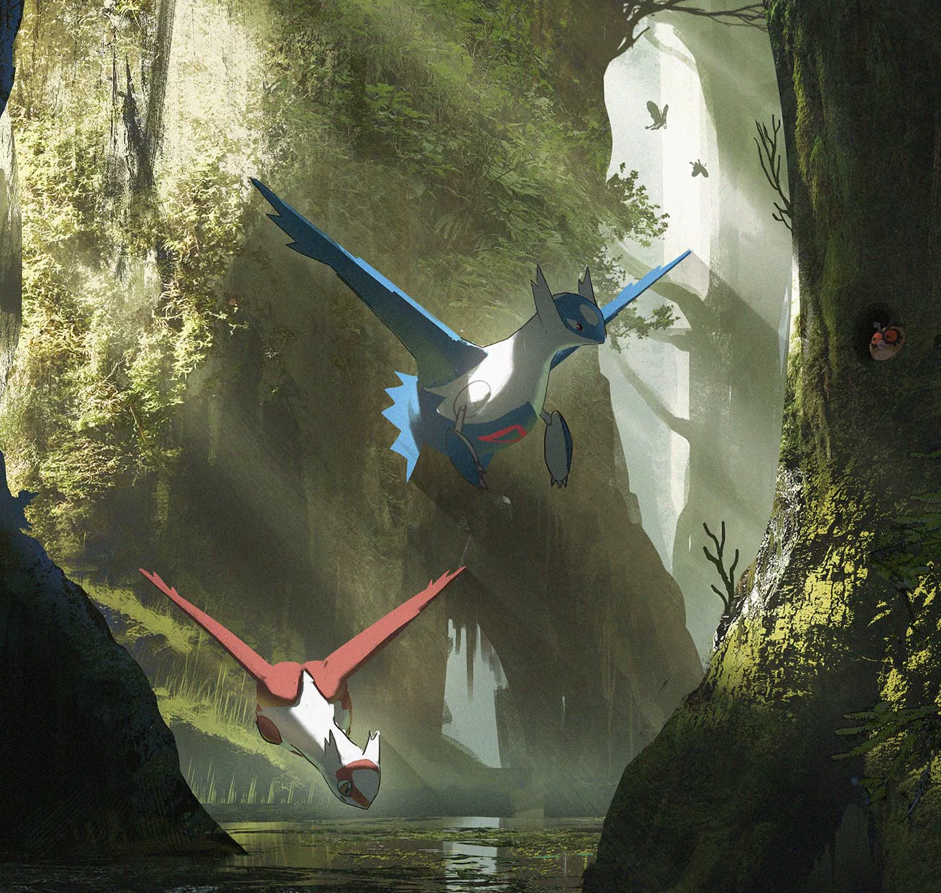【Pre-sale】Decorative Painting of Latios and Latias-Pokemon-H2 Studio