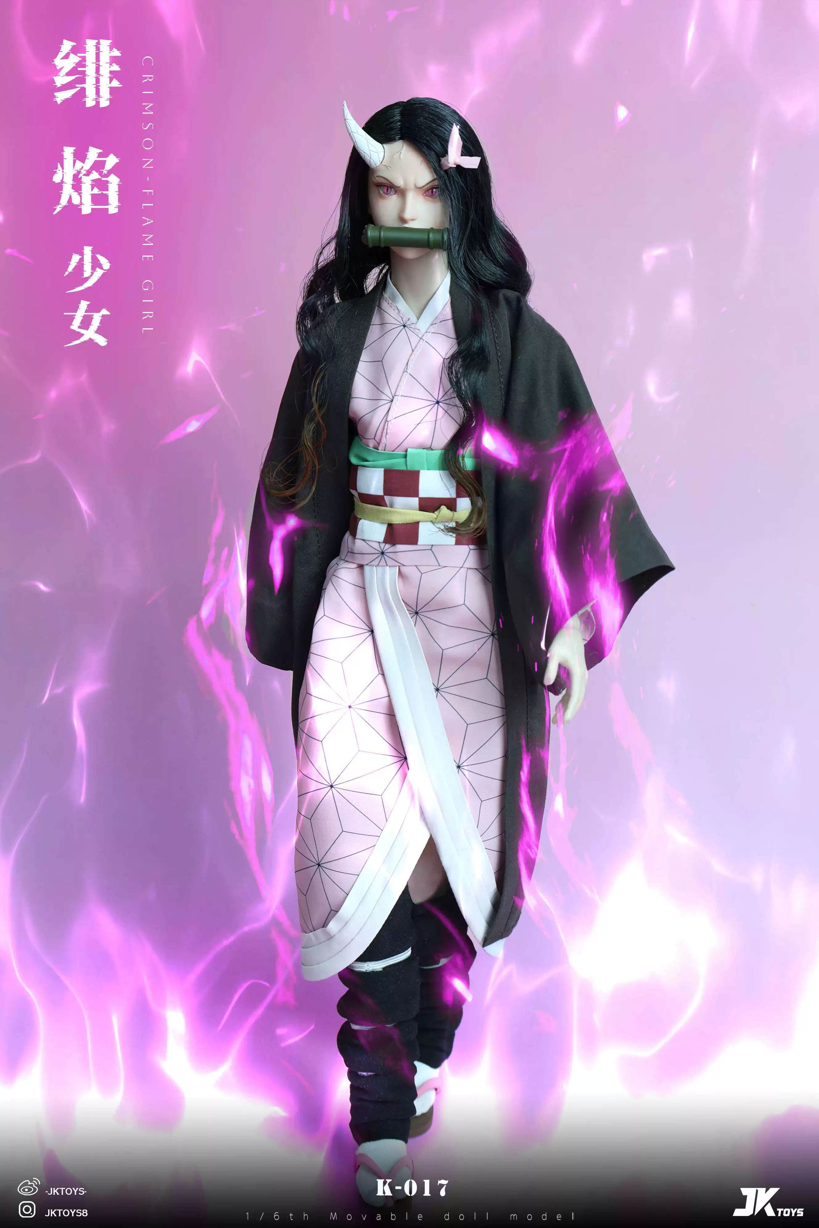 【Pre-sale】1/6 Scale Crimson flame Girl Nezuko Cosplay Version-Demon Slayer-JKtoys Studio