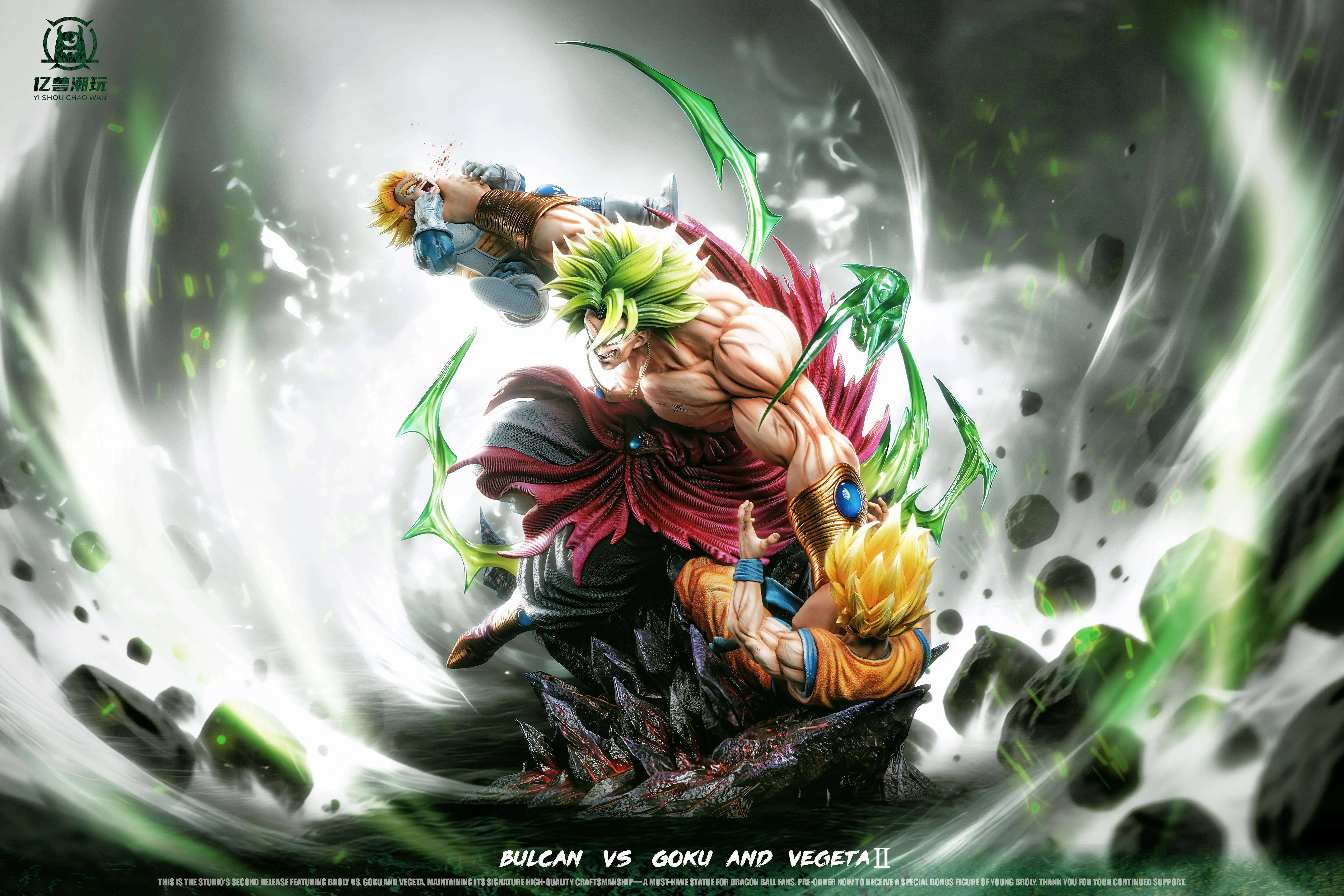 【Pre-sale】1/6 and 1/4 Scale Broli VS Goku and Vegeta 2.0-Dragon Ball-YiShou Studio