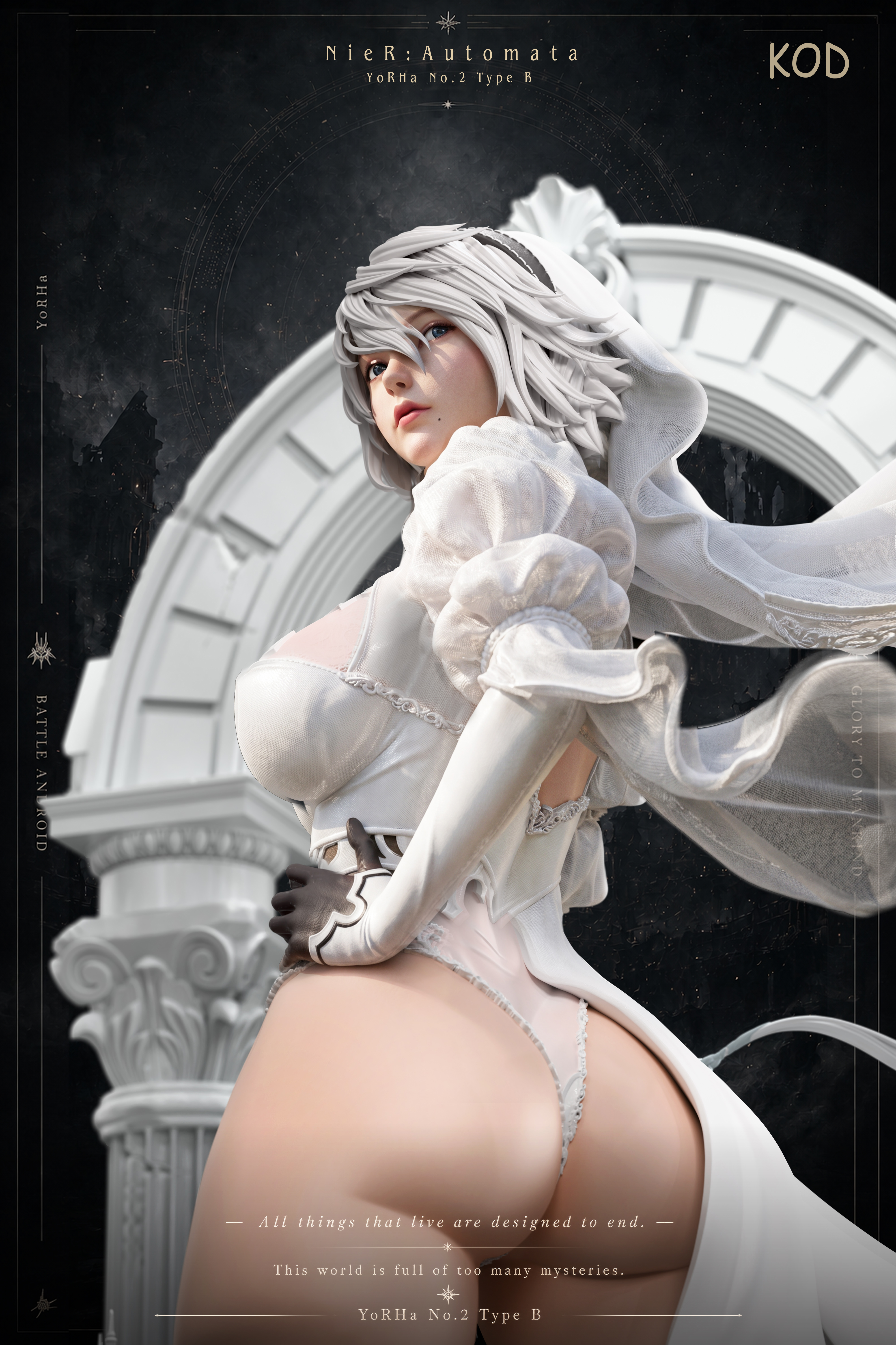 【Pre-sale】1/4 Scale Wedding Dress NieR 2B-NieR:Automata-KOD Studio