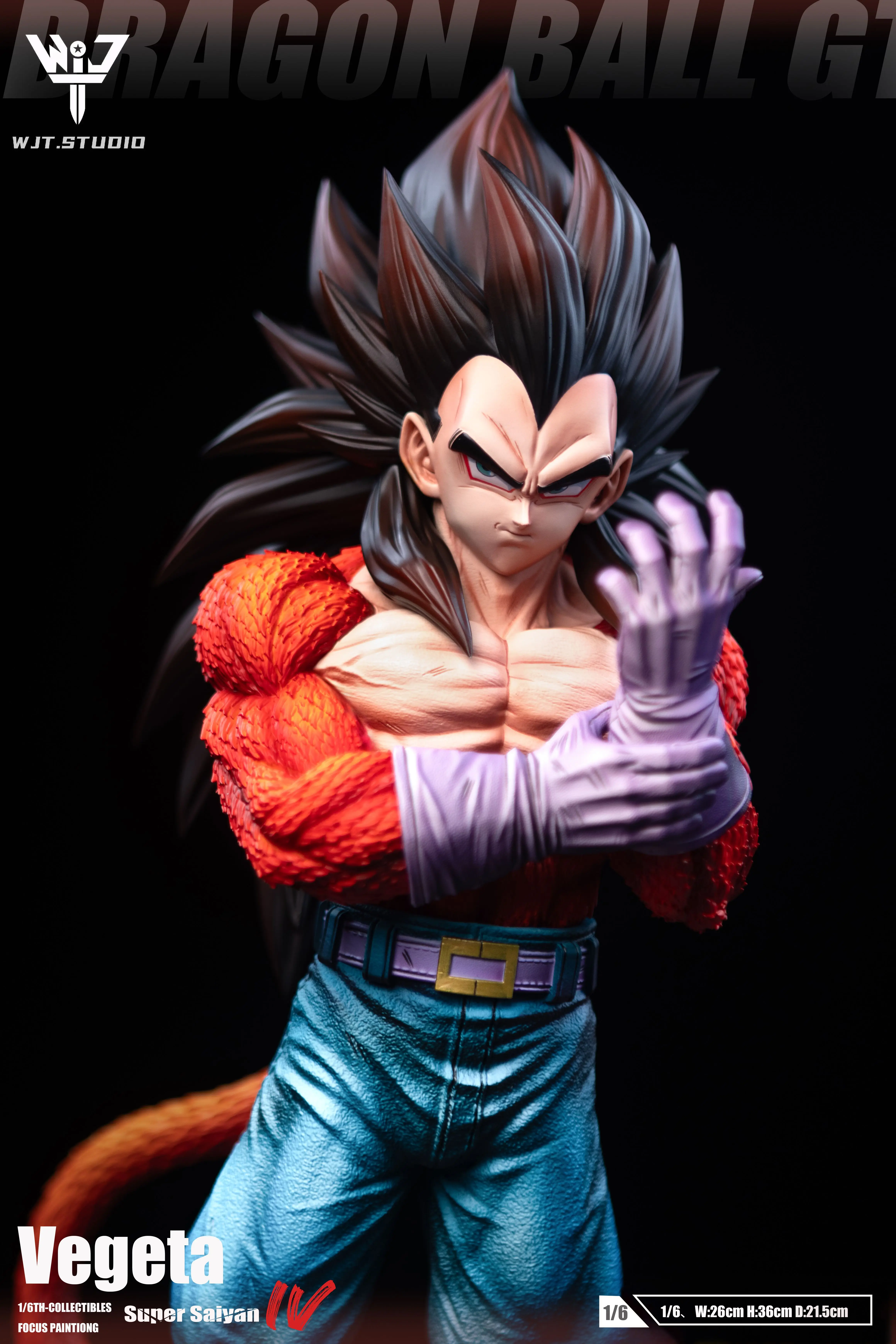 【Pre-sale】1/6 and 1/4 Scale Proud Vegeta with Long Hair-Dragon Ball-WJT Studio