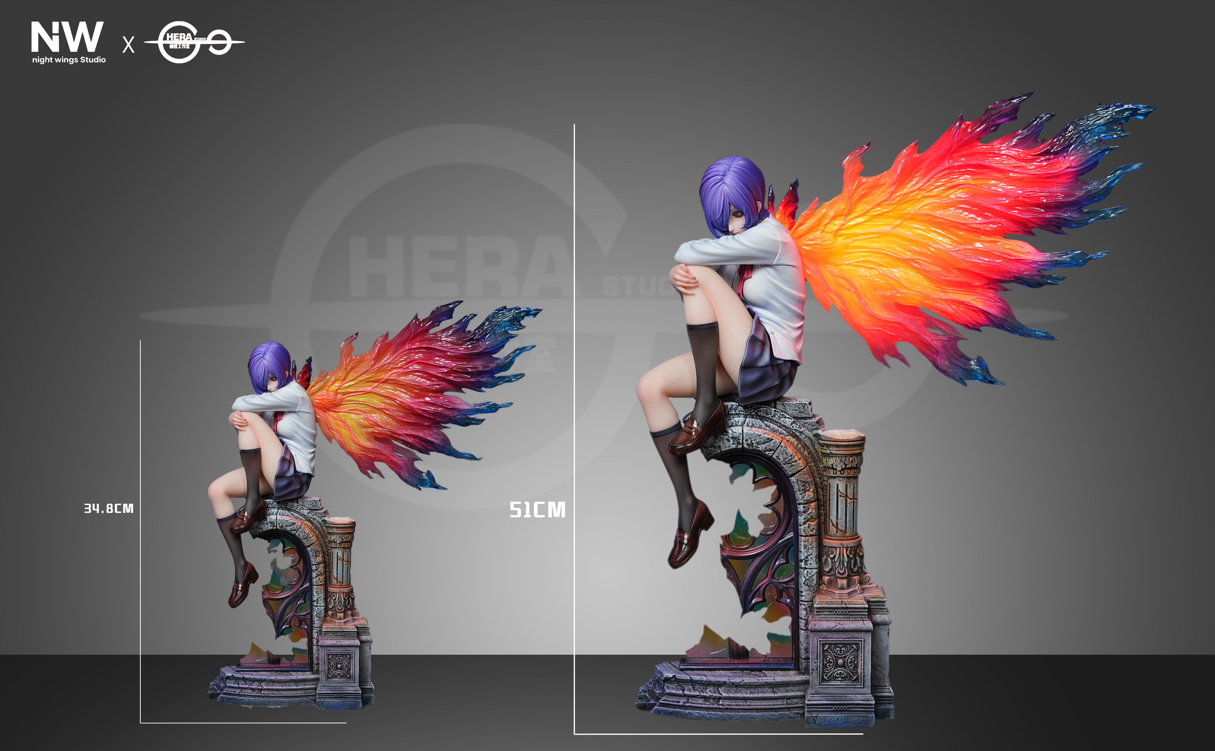 【Pre-sale】1/6 and 1/4 Scale Touka Kirishima with LED-Tokyo Ghoul‌-HERA Studio × Night Wing Studio
