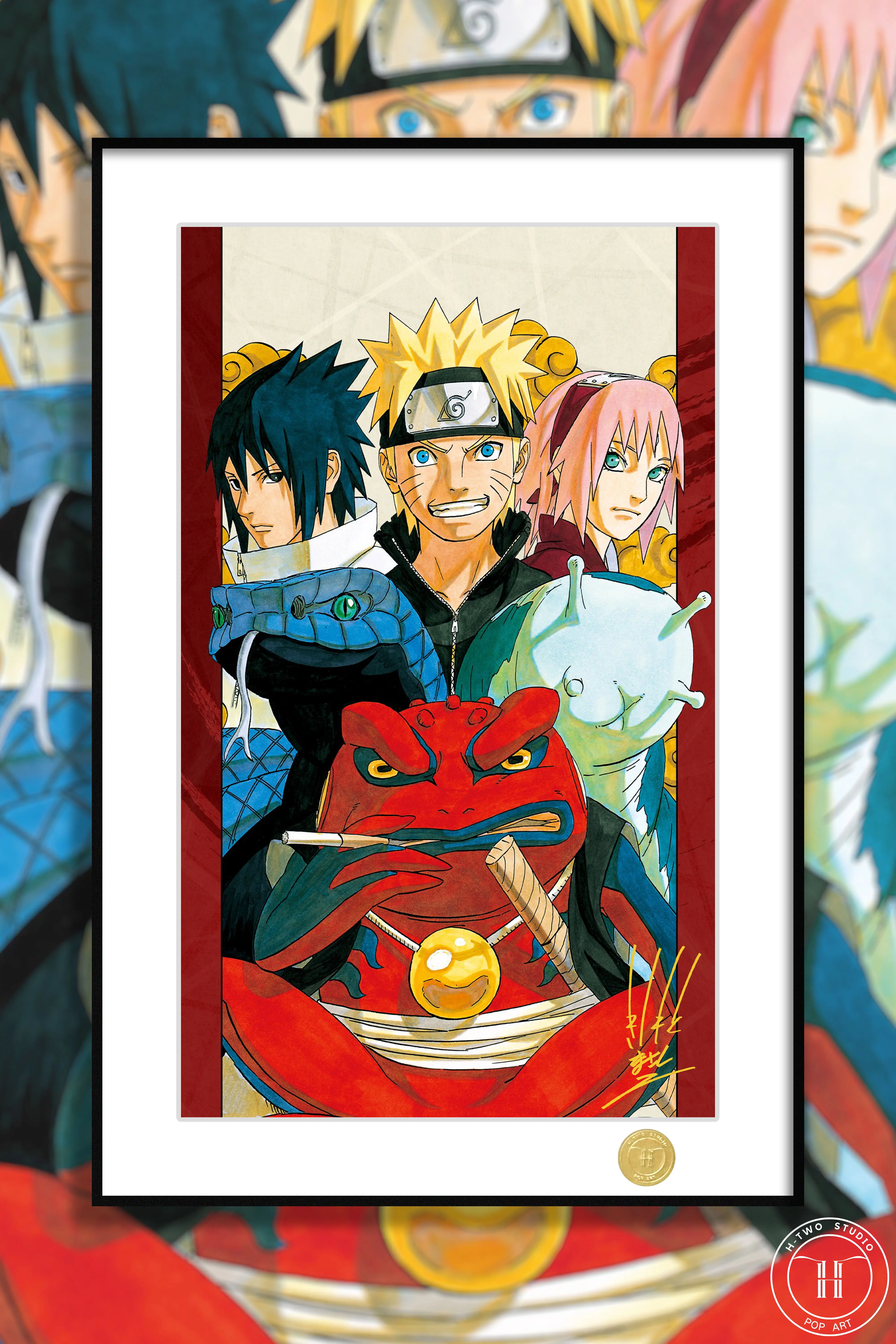 【Pre-sale】Decorative Painting of Naruto, Sasuke and Sakura-H2 Studio