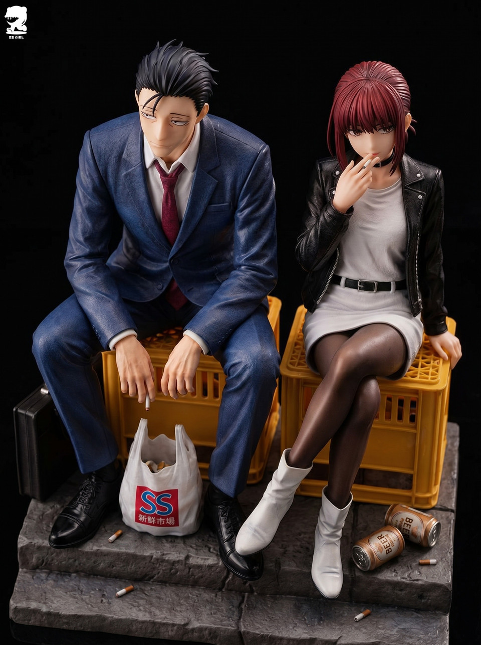 【Pre-sale】1/6 Scale Sasaki and Tayama-Smoking Behind the Supermarket-BB Girl Studio