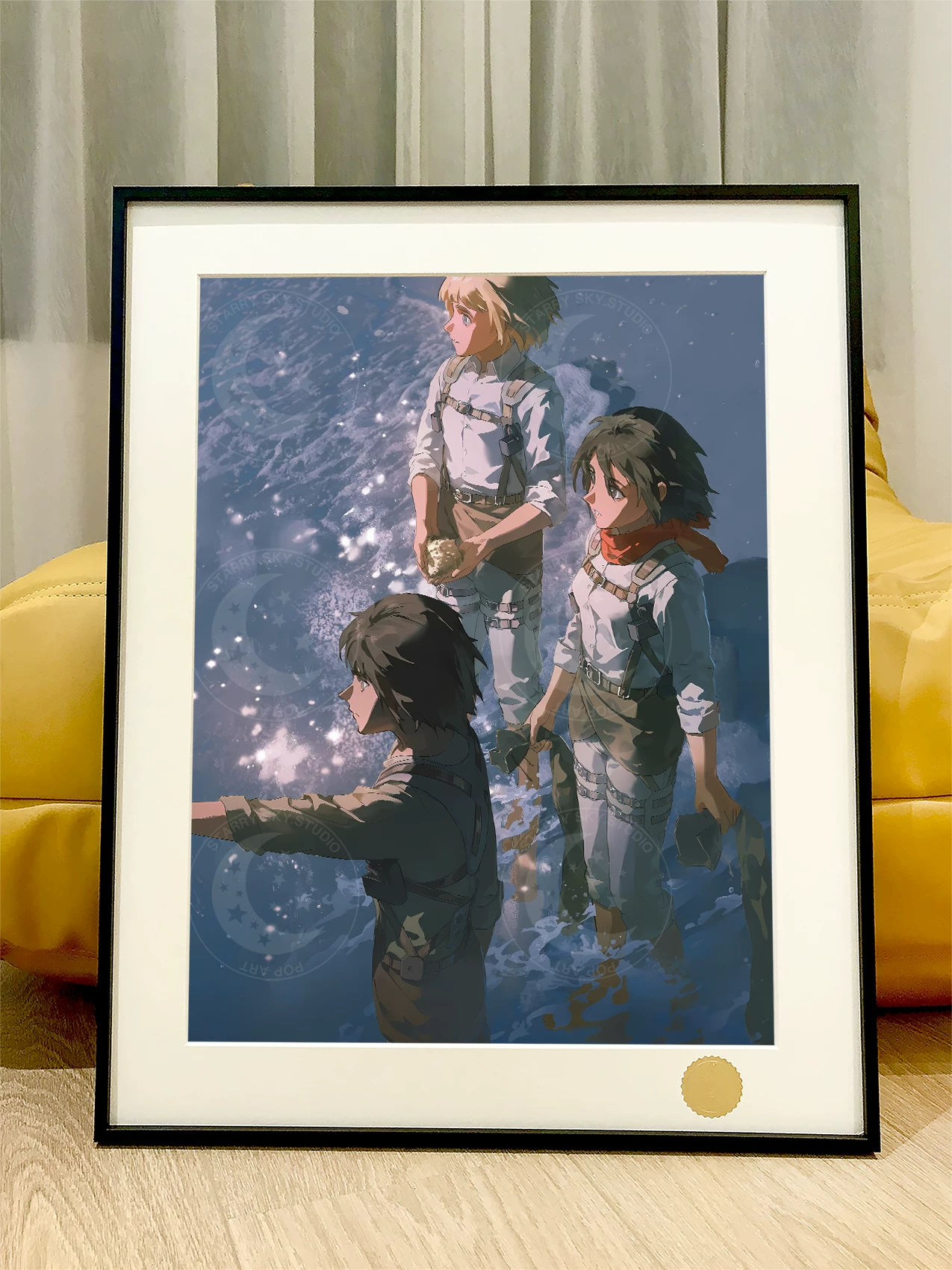 【Pre-sale】Decorative Painting of Eren, Levi and Mikasa-Attack on Titan-XingKong Studio