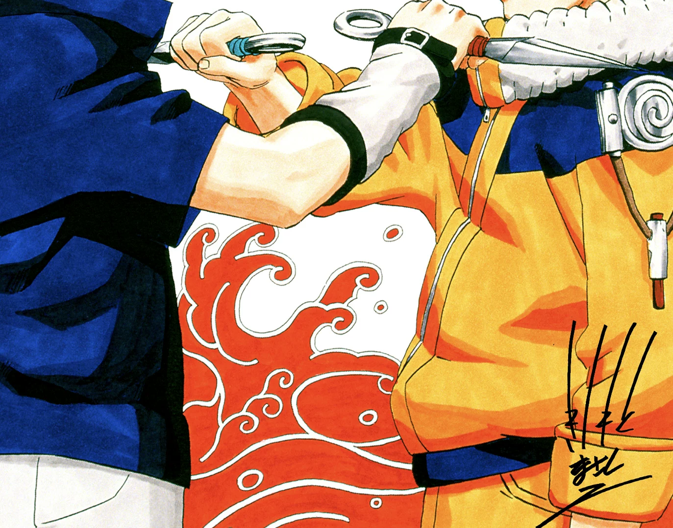 【Pre-sale】Decorative Painting of Child Sasuke and Naruto-H2 Studio