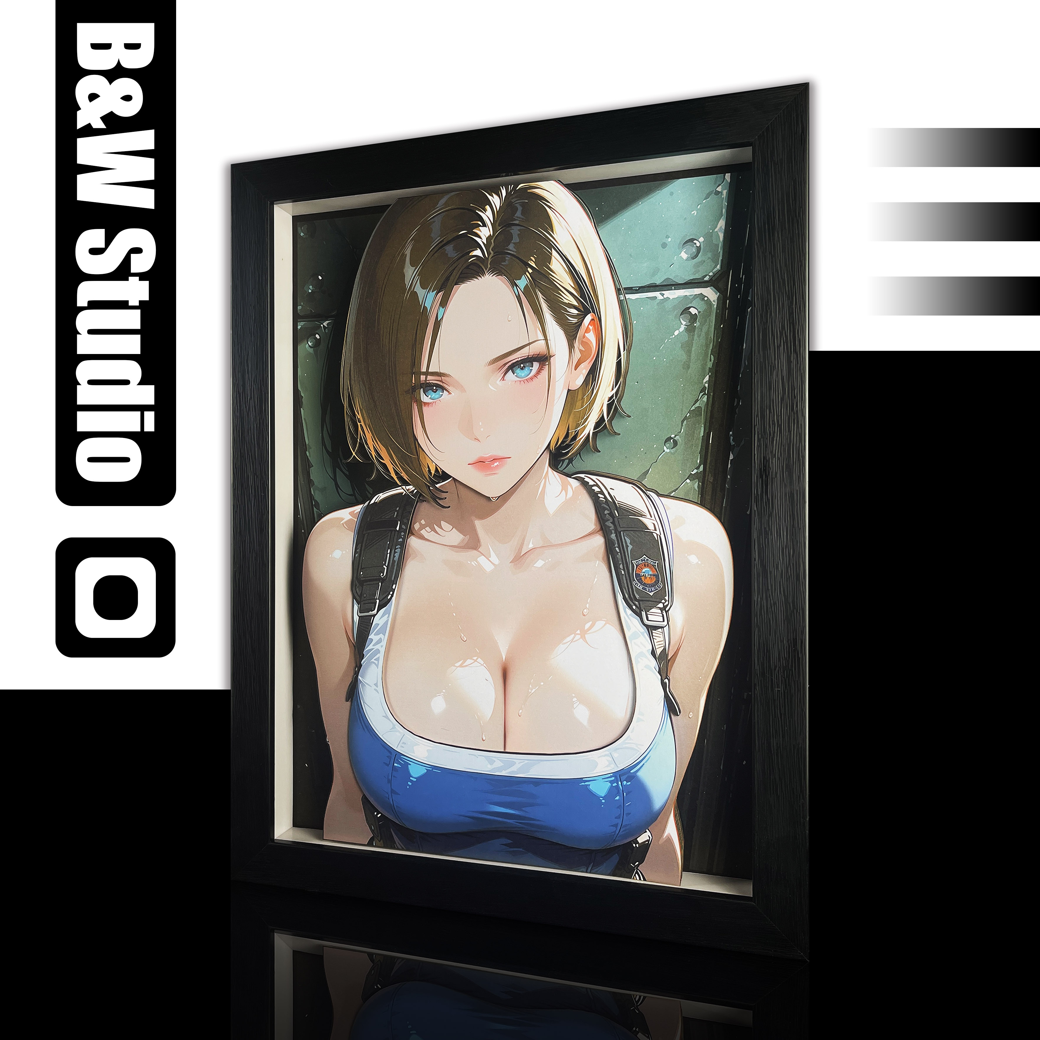 【Pre-sale】Decorative Painting of Jill Valentine-Black and White Studio