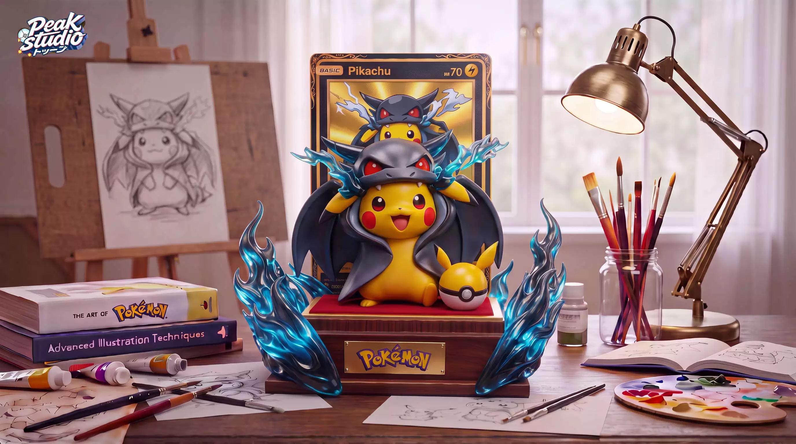 【Pre-sale】1/6 Scale Charizard Cloak Pikachu-Pokemon-Peak Studio