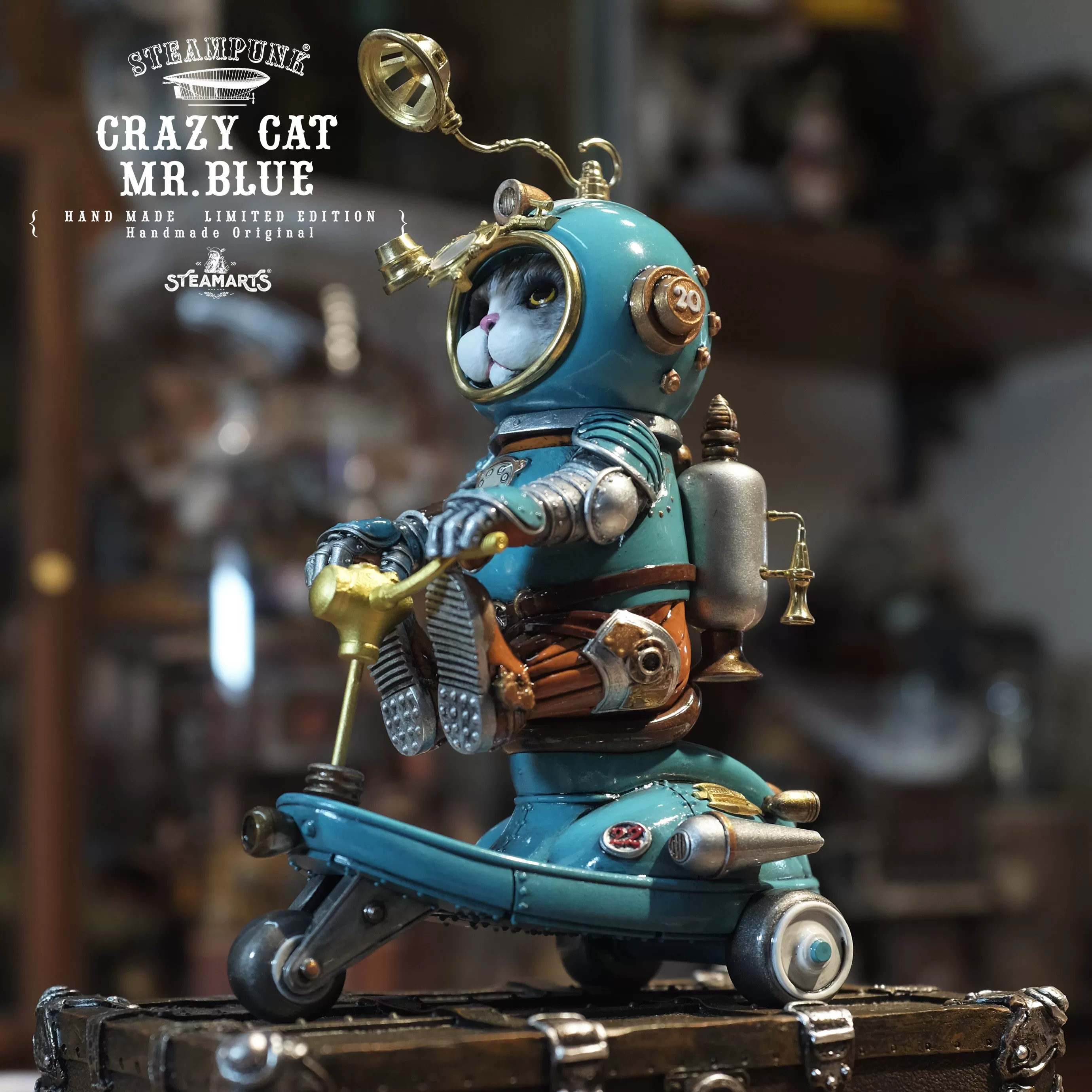 【Pre-sale】Mini Scooter of CRAZY CAT MR.BLUE-STEAMARTS Studio