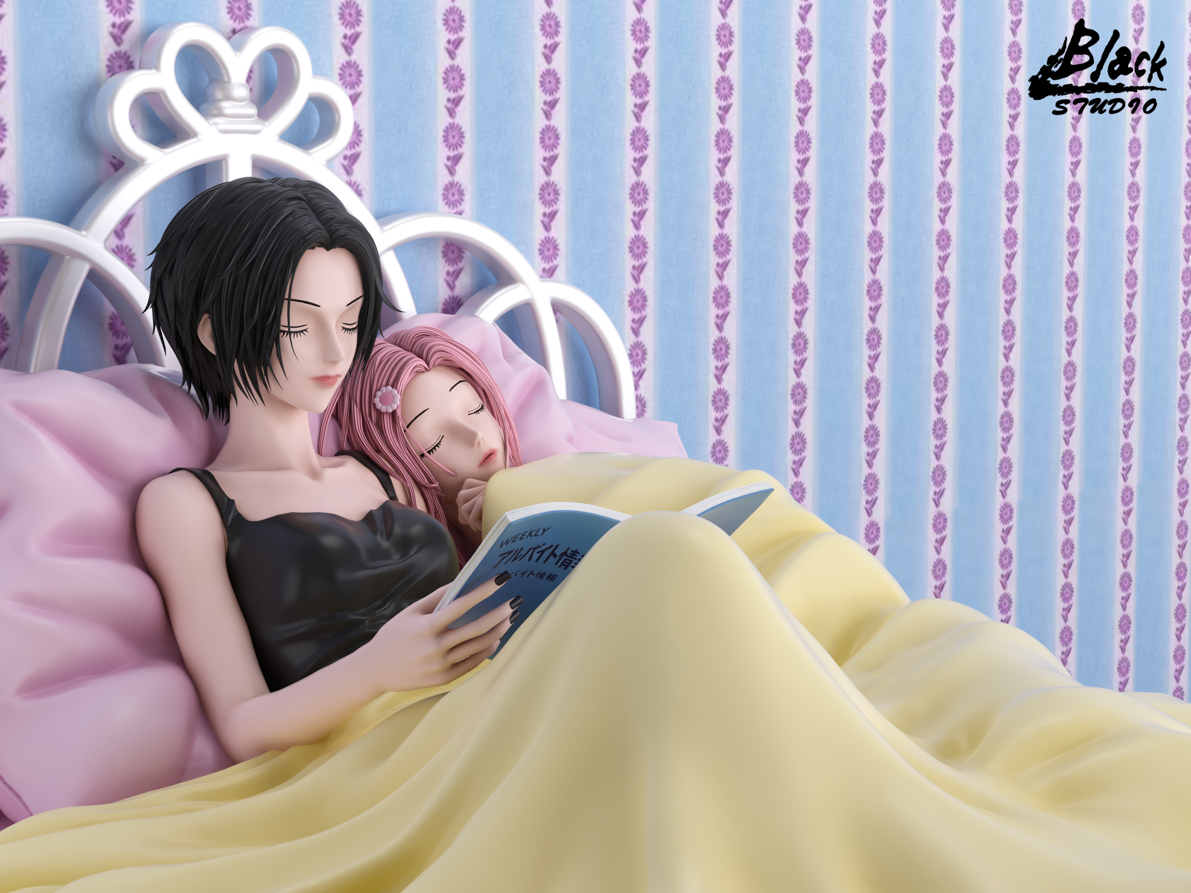 【Pre-sale】‌1/6 Scale Story Telling Bedding Time Oosaki Nana and Komatsu Nana-Nana-BLACK Studio