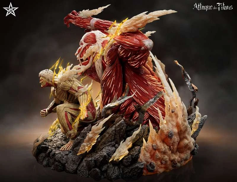 【Pre-sale】Colossal Titan and Armored Titan with LED-Attack on Titan-Jiang Xing Studio