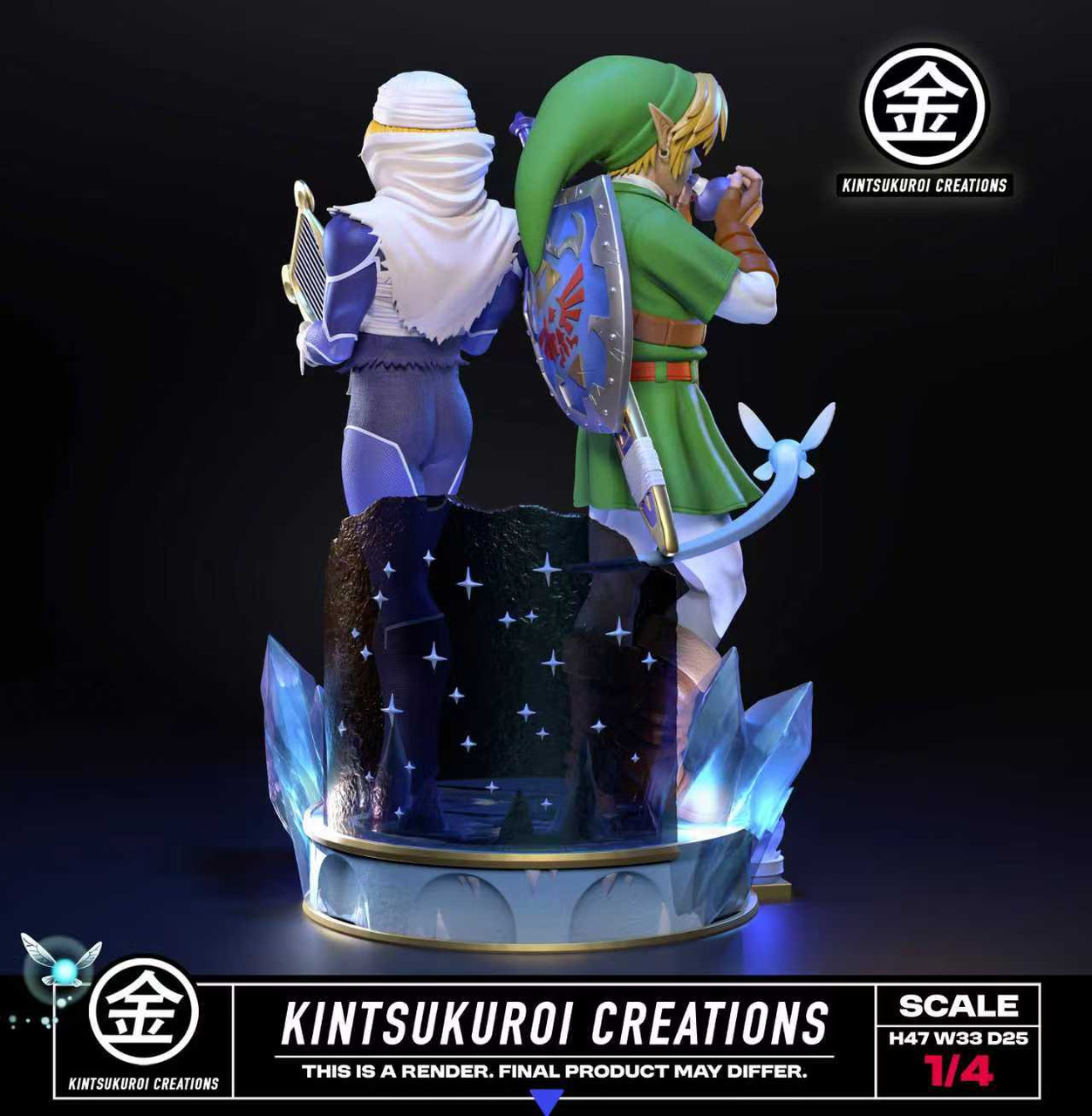 【Pre-sale】1/4 Scale Standing LINK and SHEIK with LED-The Legend of Zelda-Kintsukuroi Creations Studio