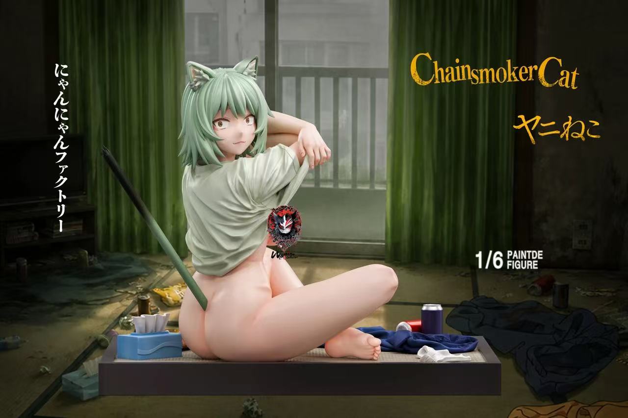 【Pre-sale】1/6 Scale Yani Neko and Black Hanekawa-Chainsmoker Cat-Hero Goblin Studio