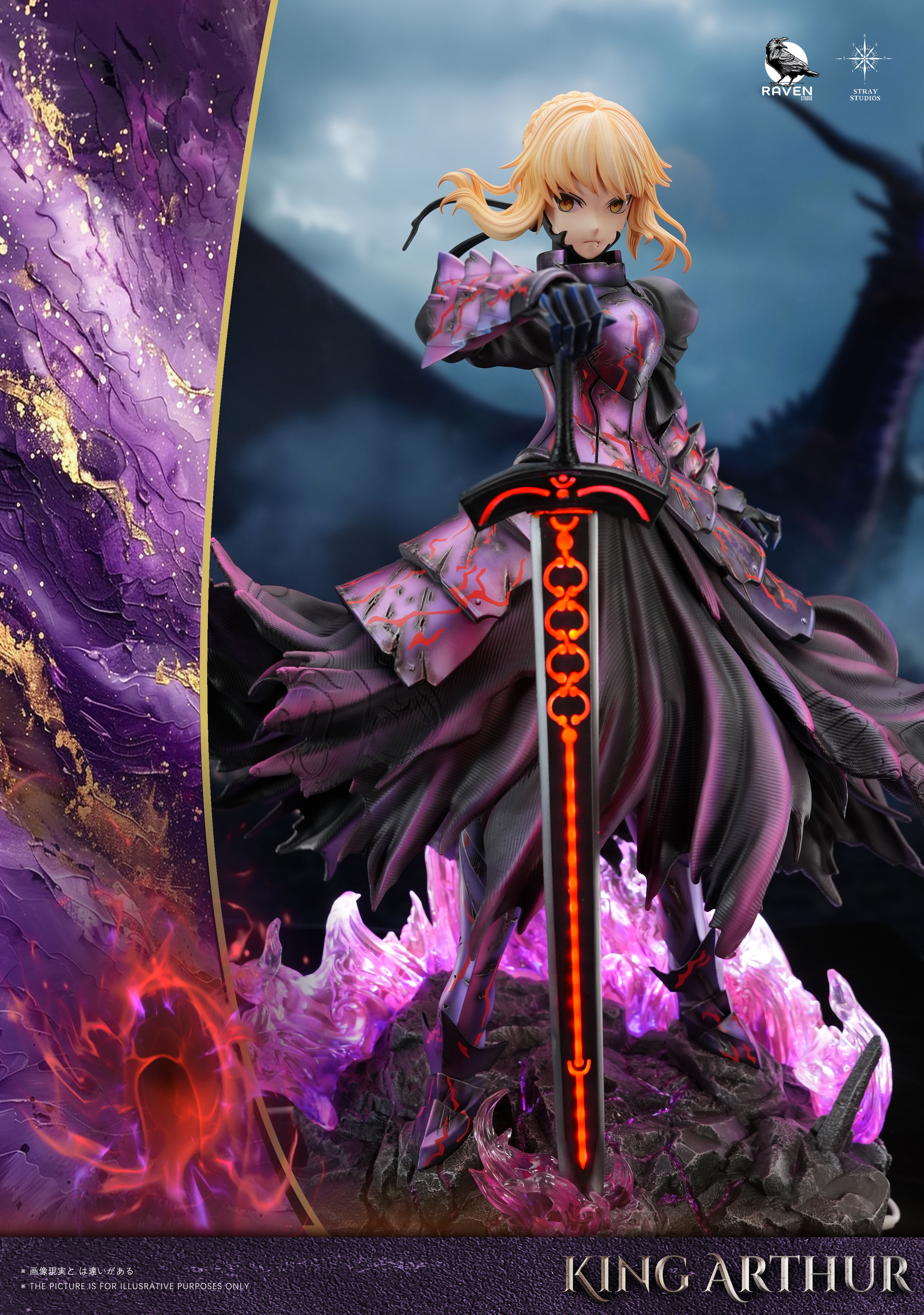 【Pre-sale】1/4 Scale 002 Black Saber-Raven and Stray Studios