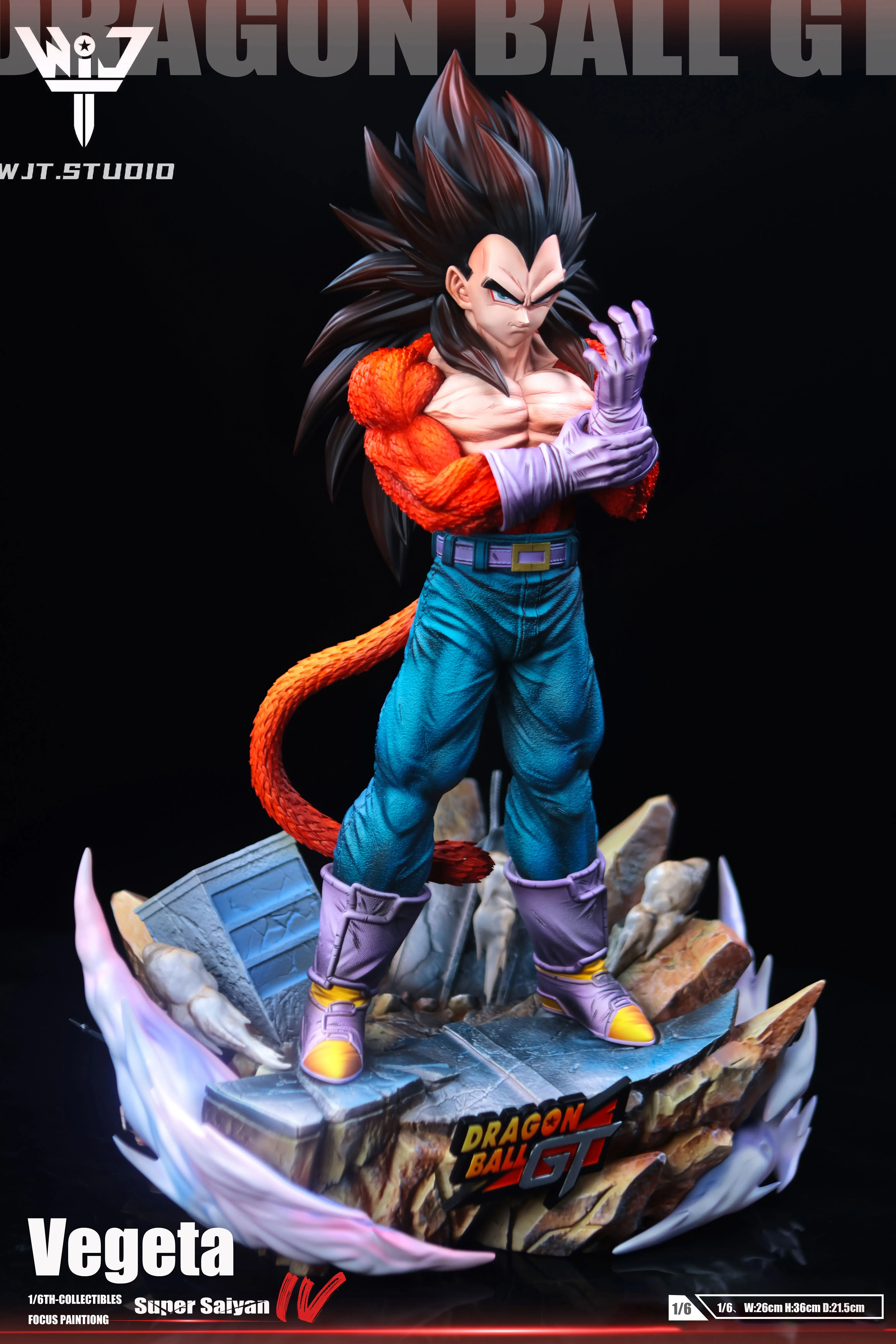 【Pre-sale】1/6 and 1/4 Scale Proud Vegeta with Long Hair-Dragon Ball-WJT Studio