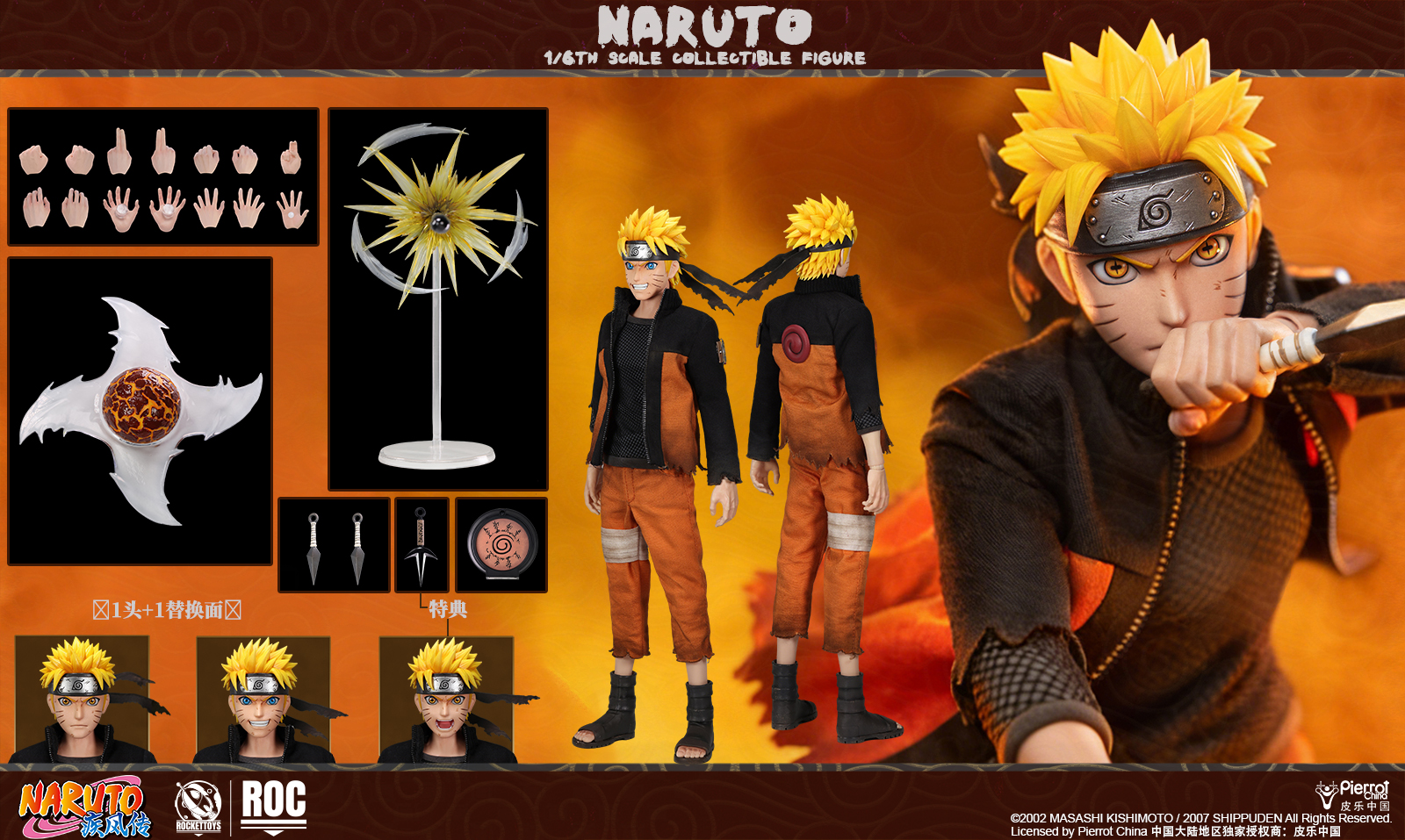 【Pre-sale】1/6 Scale ROC-012 Uzumaki Naruto-ROCKETTOYS Studio