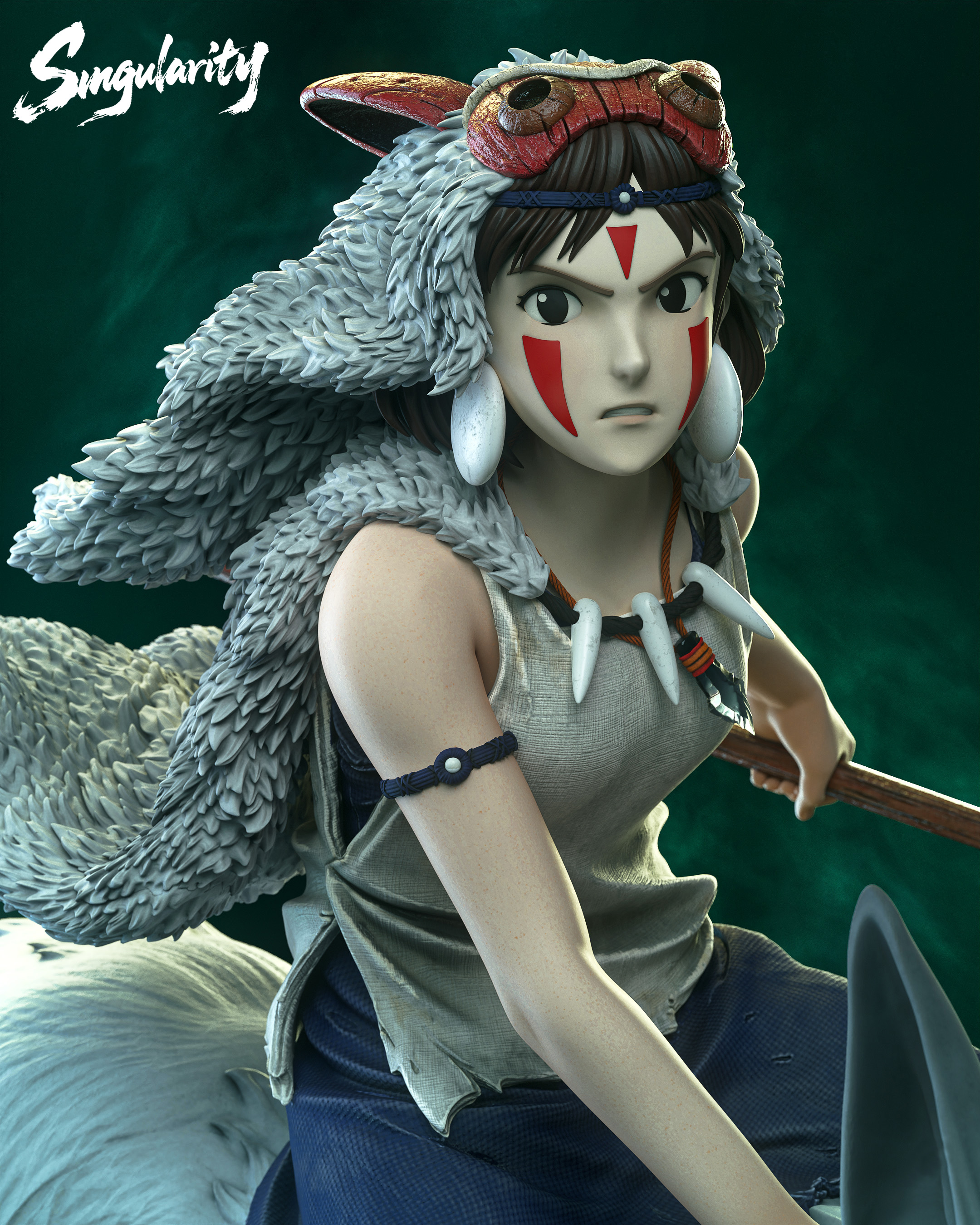 【Pre-sale】1/6 Scale Princess Mononoke-Studio Ghibli-Singularity Studio