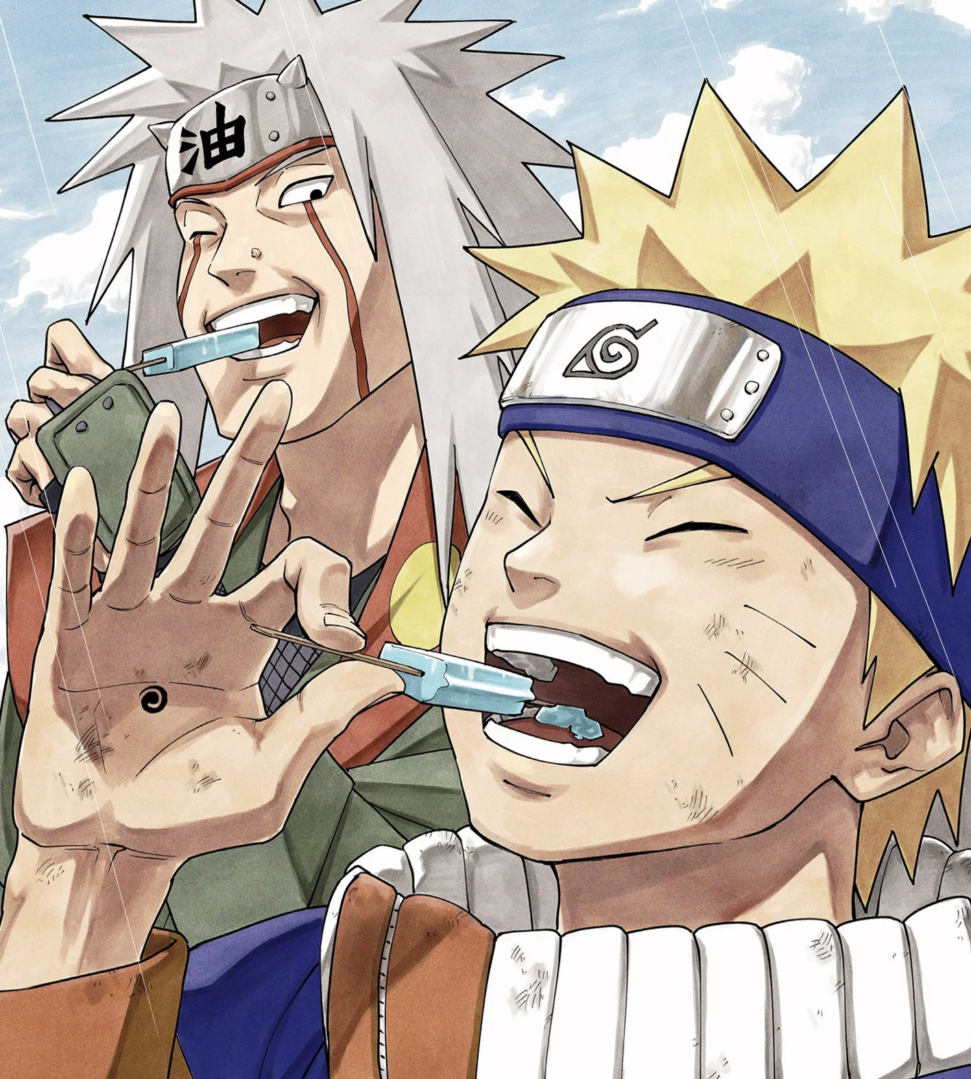 【Pre-sale】Decorative Painting of Jiraiya and Naruto-H2 Studio