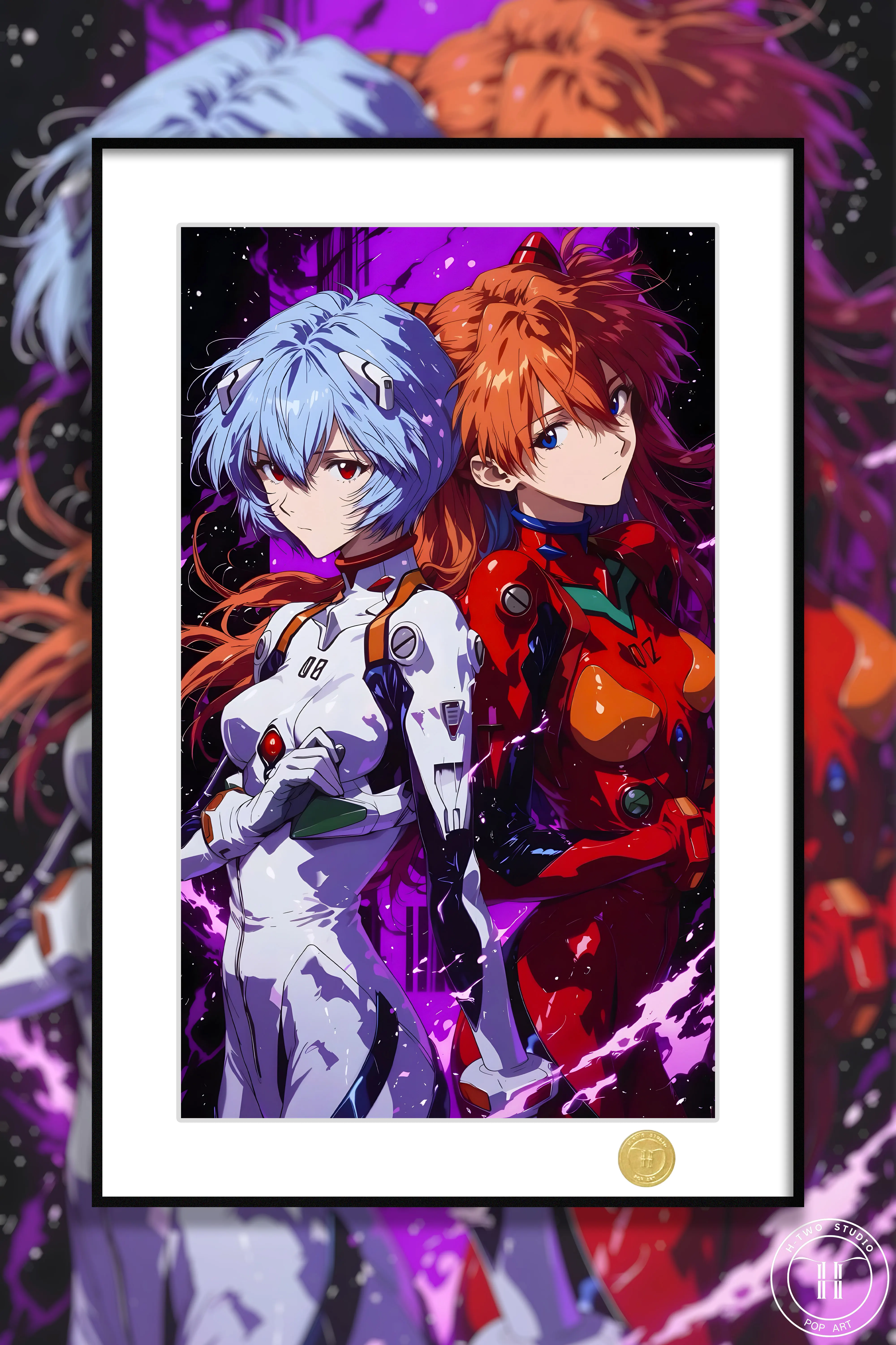 【Pre-sale】Decorative Painting of Ayanami Rei and Asuka-H2 Studio