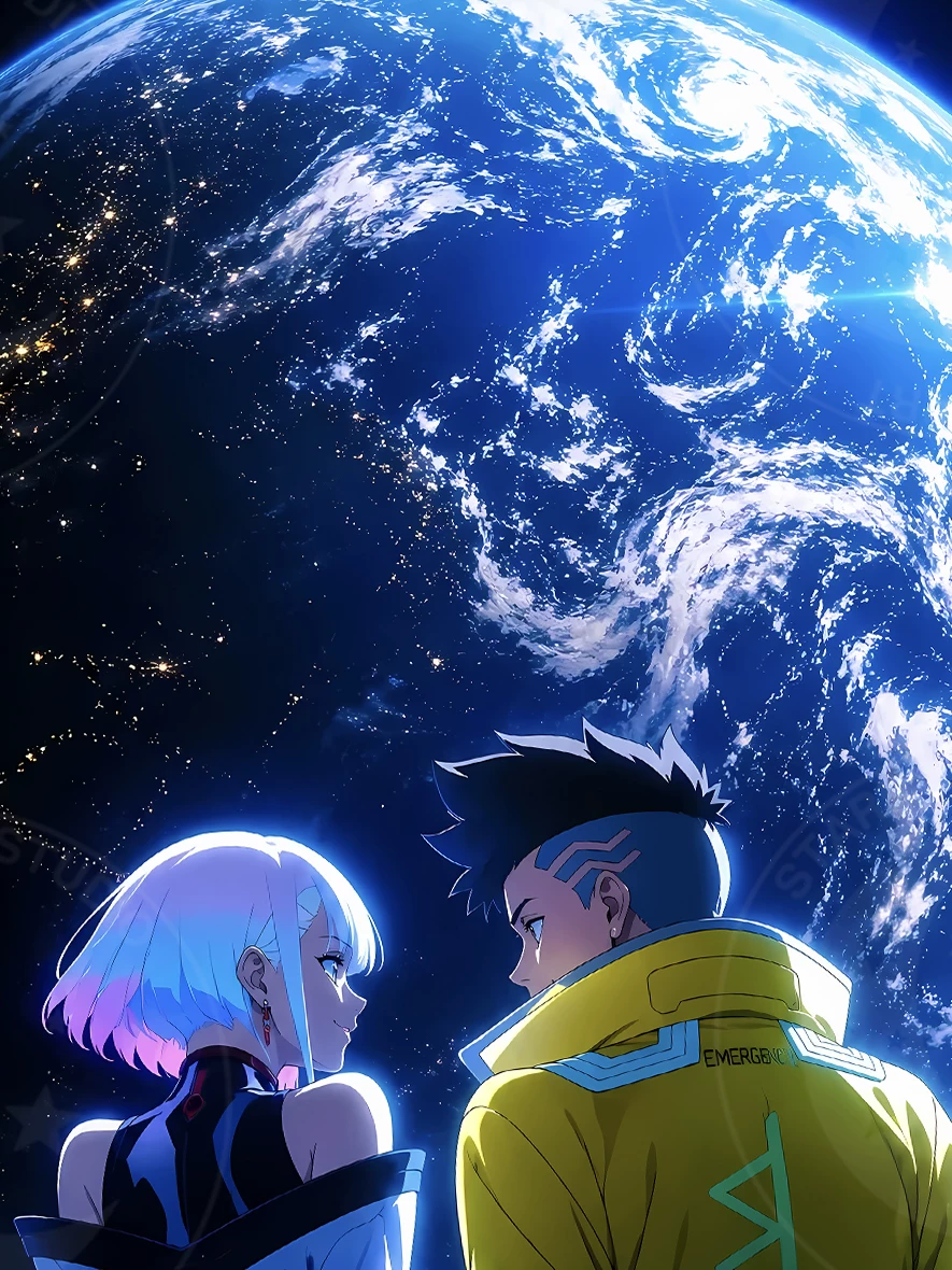 【Pre-sale】Decorative Painting of Lucy and David-CYBERPUNK EDGERUNNERS-XingKong Studio
