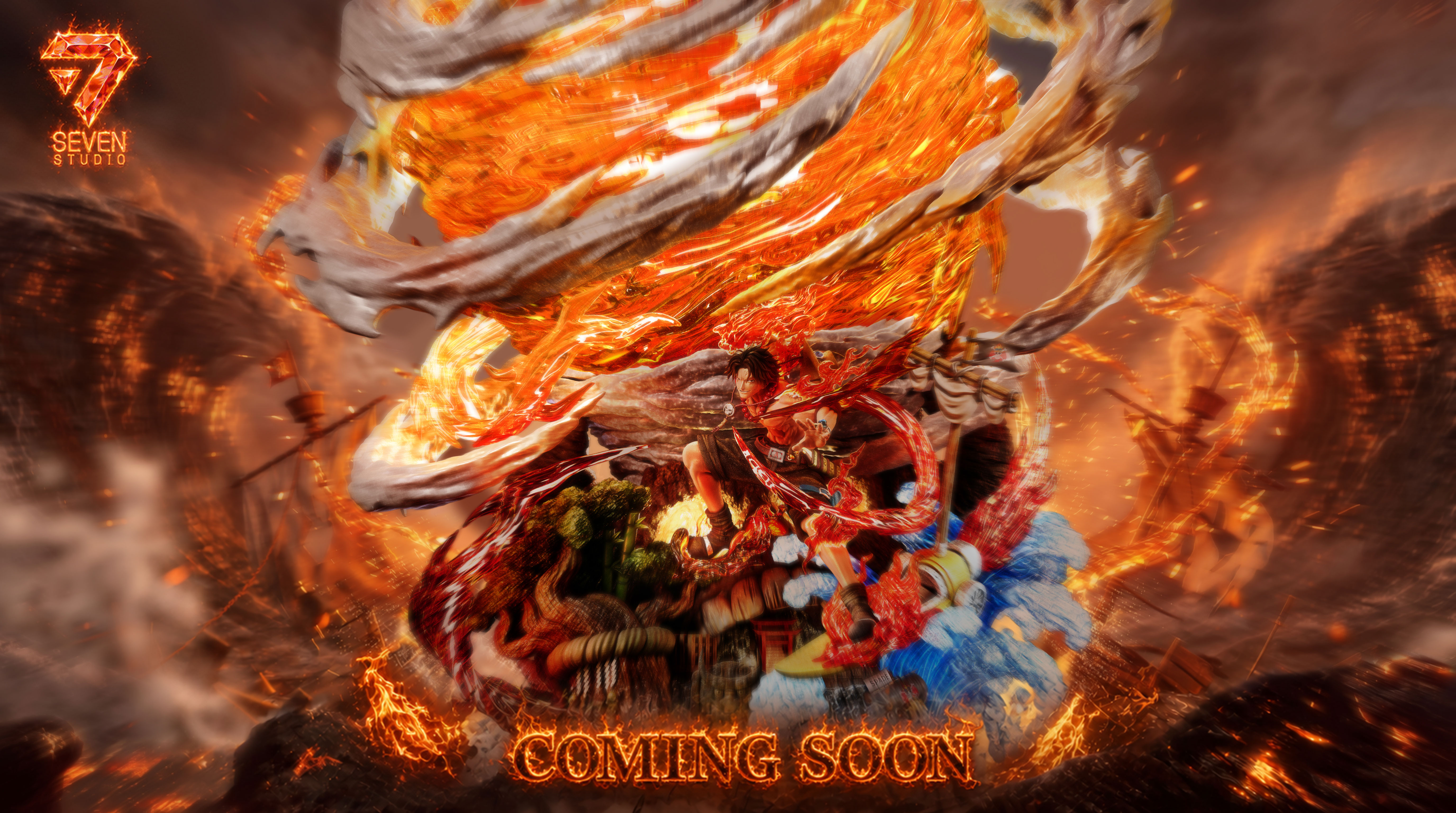【Pre-sale】Flame Emperor Ace with LED-One Piece-Seven Studio
