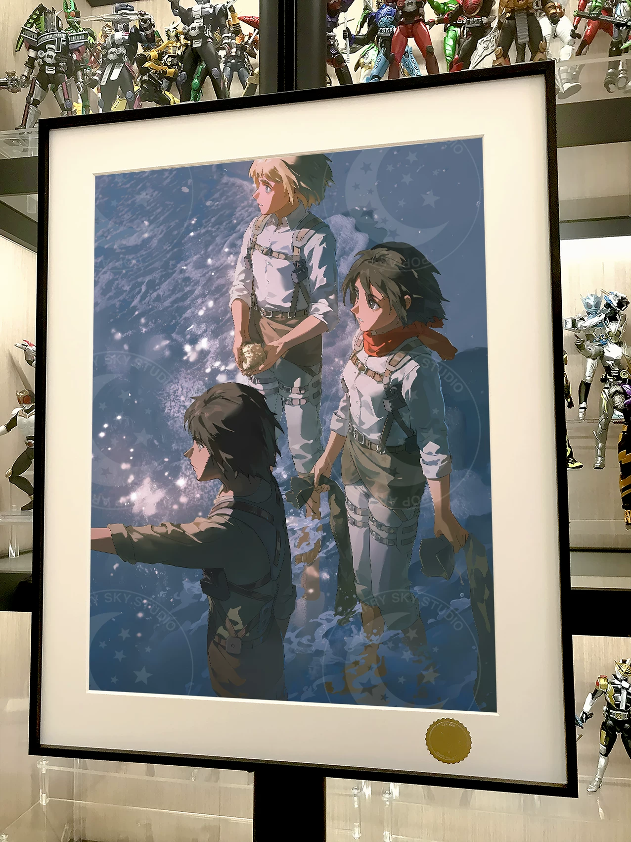 【Pre-sale】Decorative Painting of Eren, Levi and Mikasa-Attack on Titan-XingKong Studio