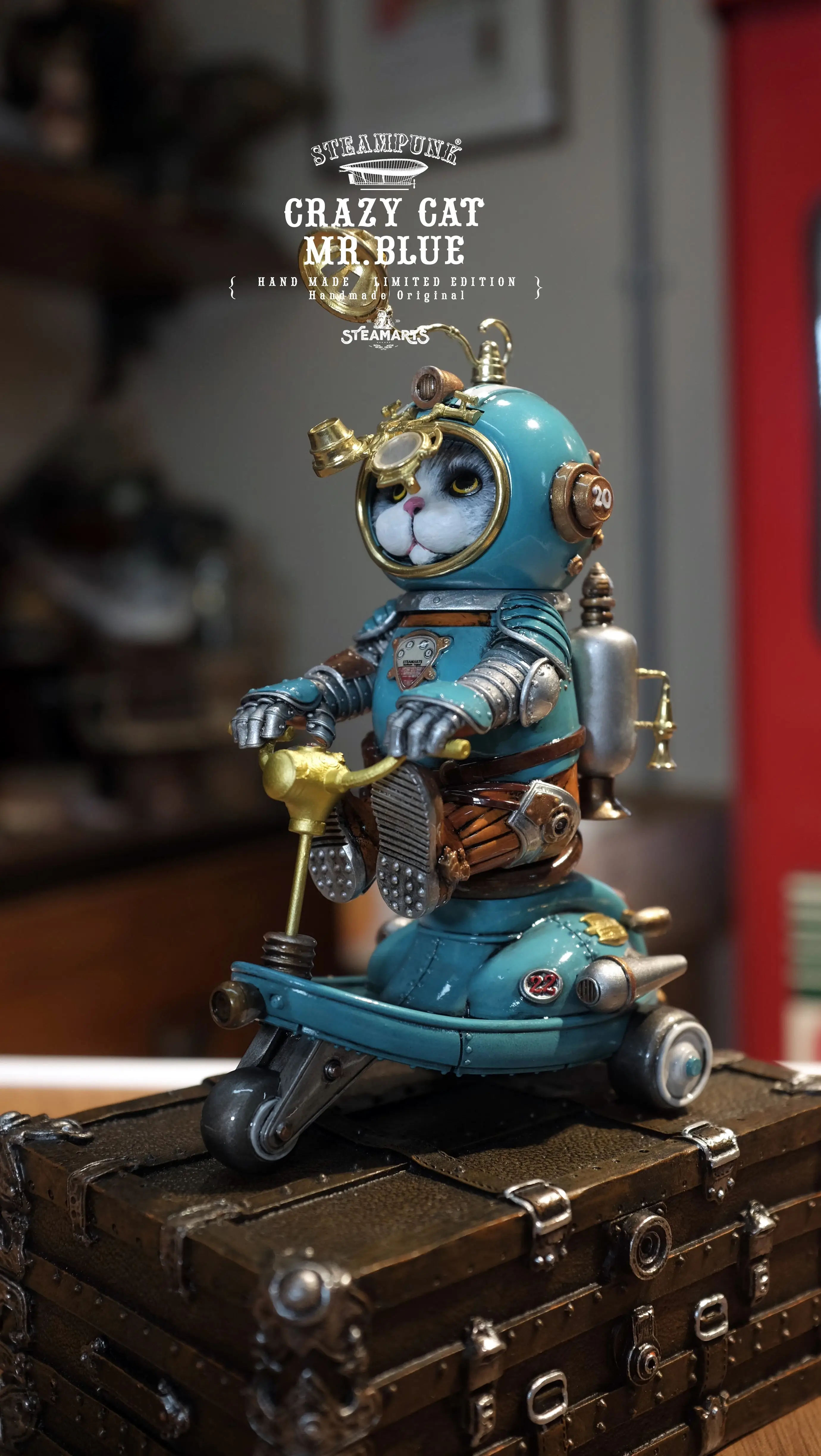 【Pre-sale】Mini Scooter of CRAZY CAT MR.BLUE-STEAMARTS Studio