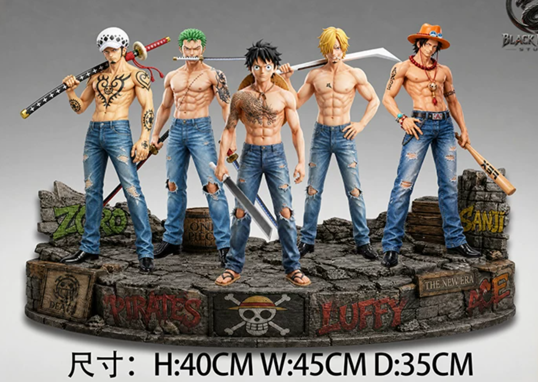 【Pre-sale】1/6 Scale Law, Zoro, Luffy, Sanji and Ace-One Piece-Black Dragon Studio