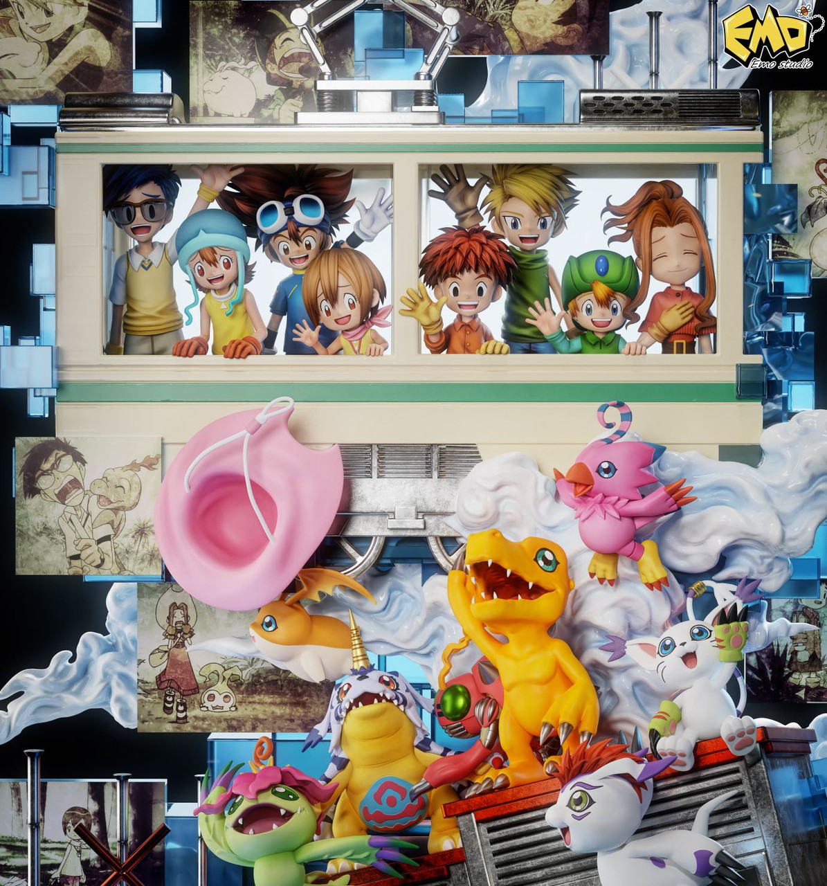 【Pre-sale】The First Generation of Digimon with LED-Digimon Adventure-EMO Studio