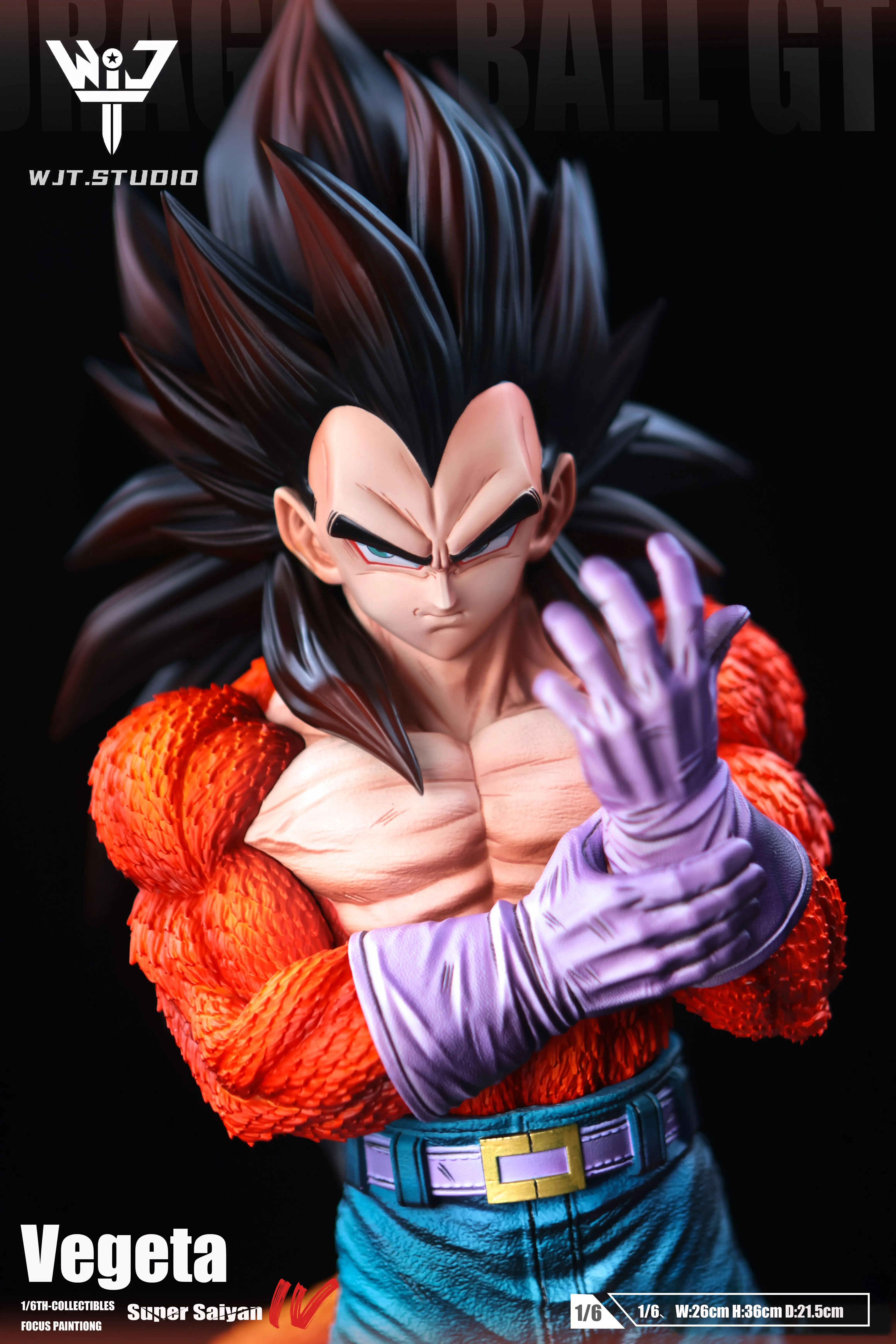 【Pre-sale】1/6 and 1/4 Scale Proud Vegeta with Long Hair-Dragon Ball-WJT Studio