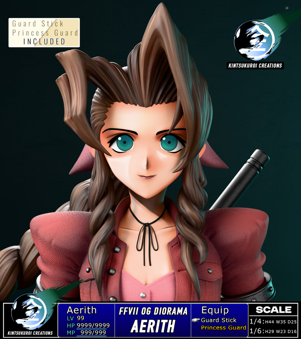 【Pre-sale】1/6 and 1/4 Scale AERITH OG-Final Fantasy-Kintsukuroi Creations Studio