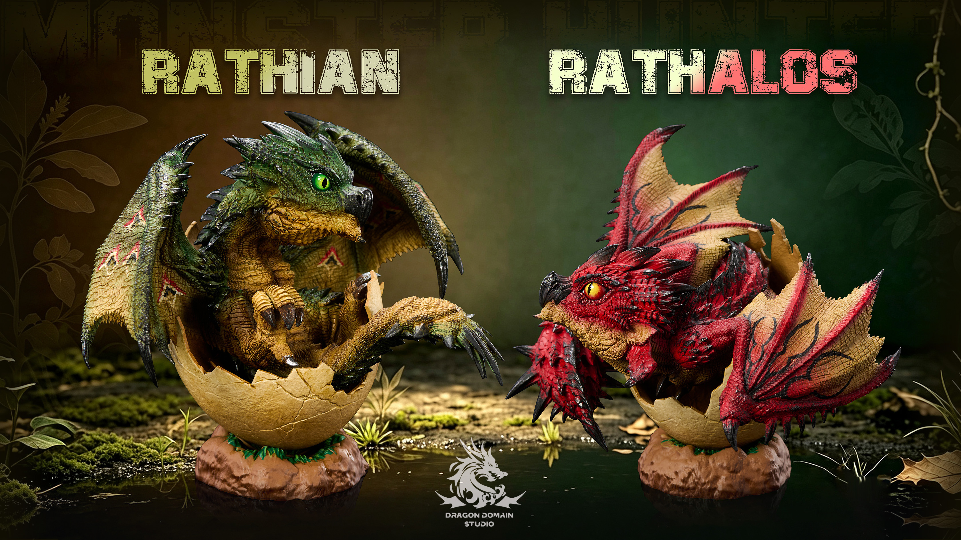 【Pre-sale】Rathalos and Rathian-Monster Hunter-Dragon Realm Studio