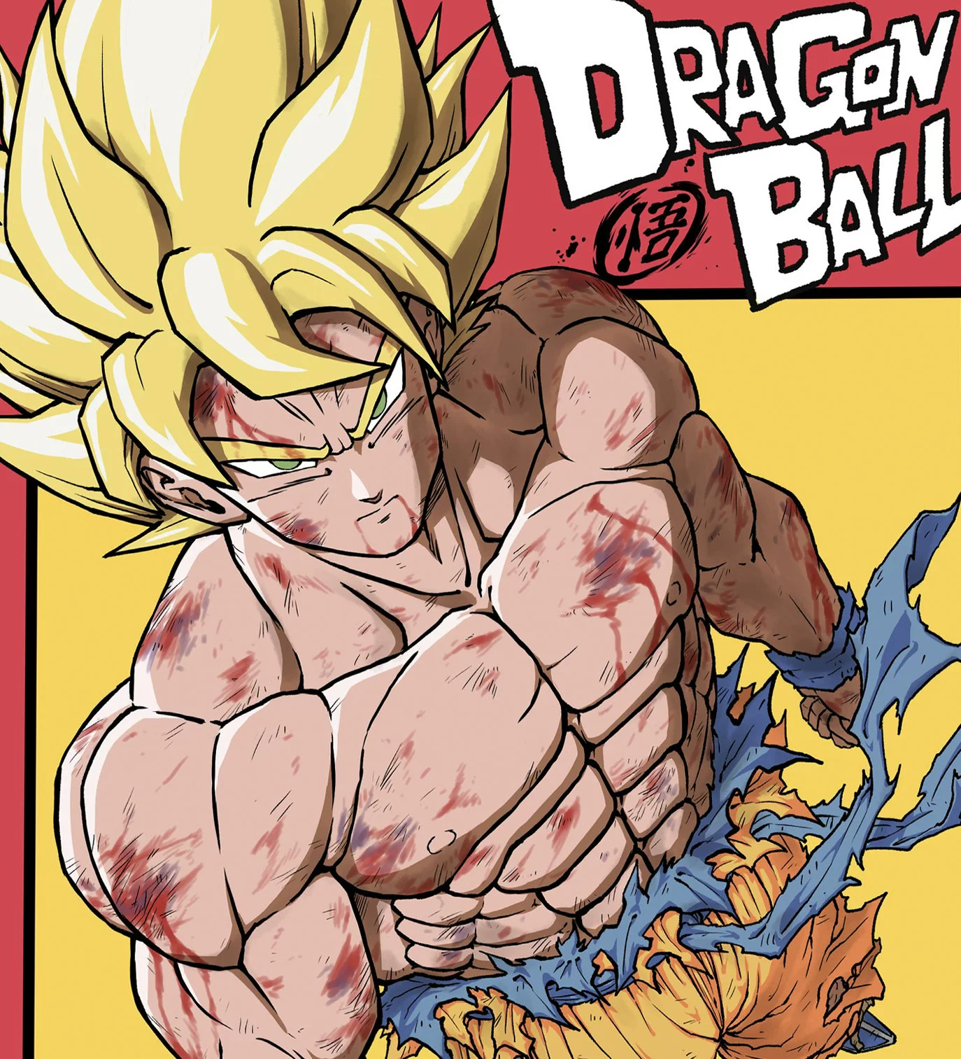 【Pre-sale】Decorative Painting of Super Saiyan Goku-Dragon Ball-H2 Studio