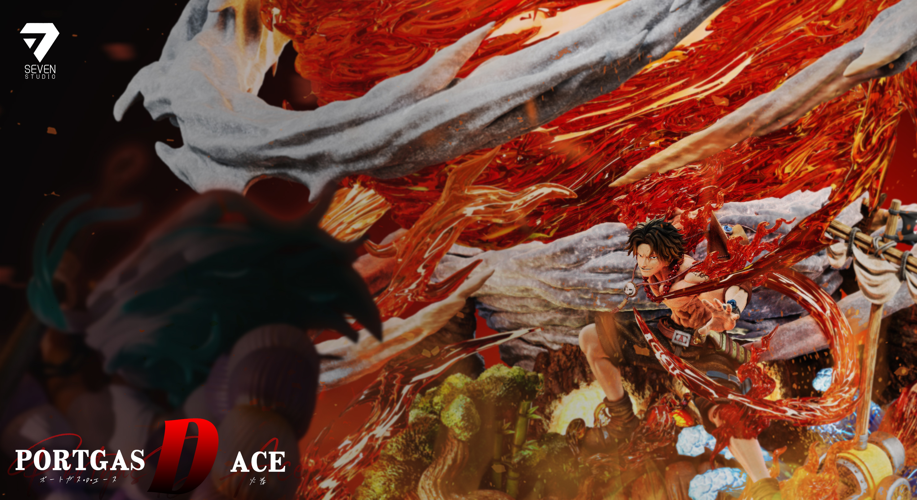 【Pre-sale】Flame Emperor Ace with LED-One Piece-Seven Studio