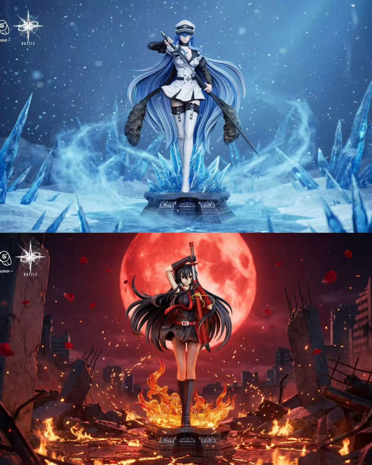 【Pre-sale】1/6 Scale Esdeath (Esdese) and Akame-Akame Ga Kill-PG Studio × Dazzle Studio
