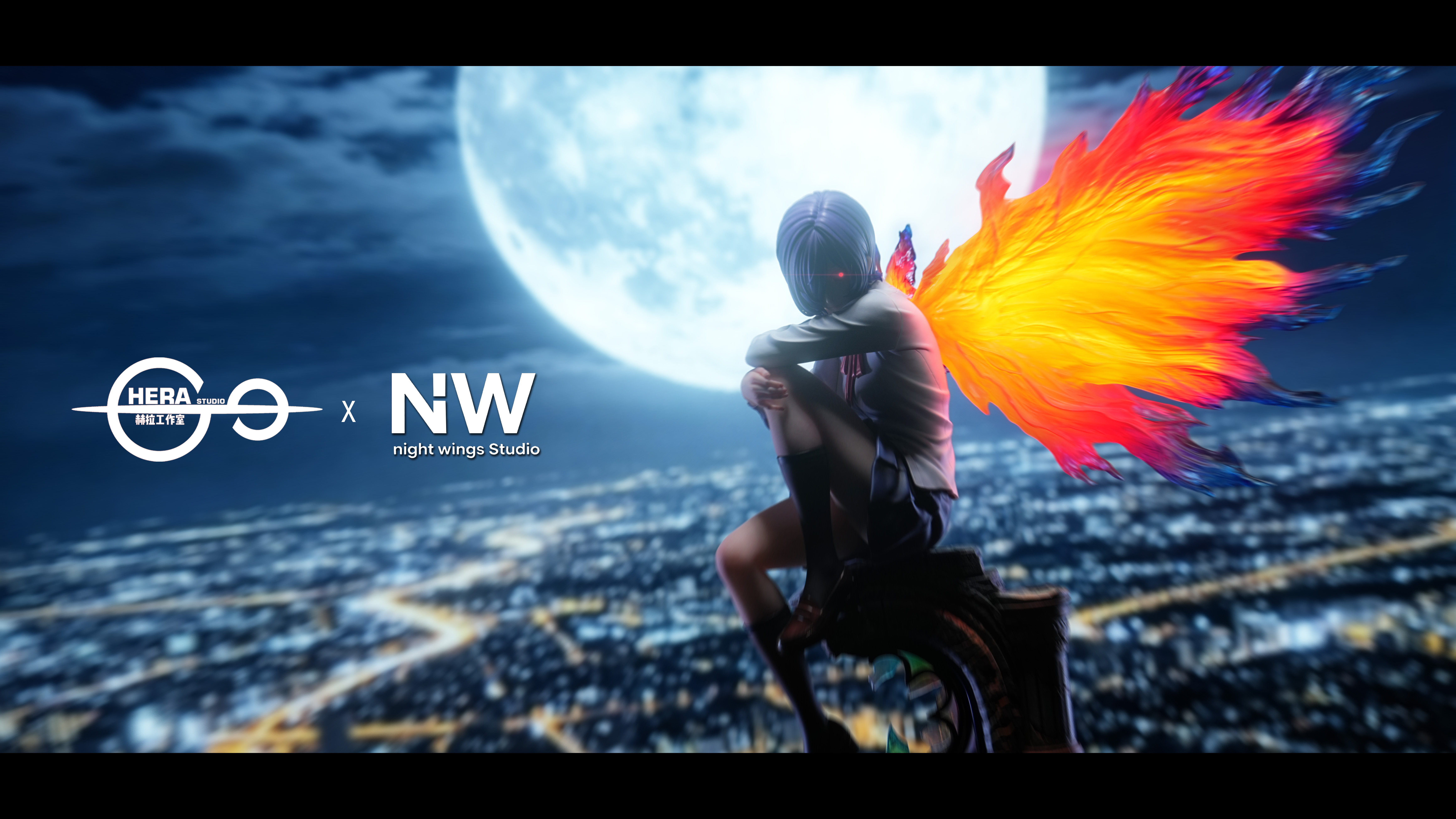【Pre-sale】1/6 and 1/4 Scale Touka Kirishima with LED-Tokyo Ghoul‌-HERA Studio × Night Wing Studio