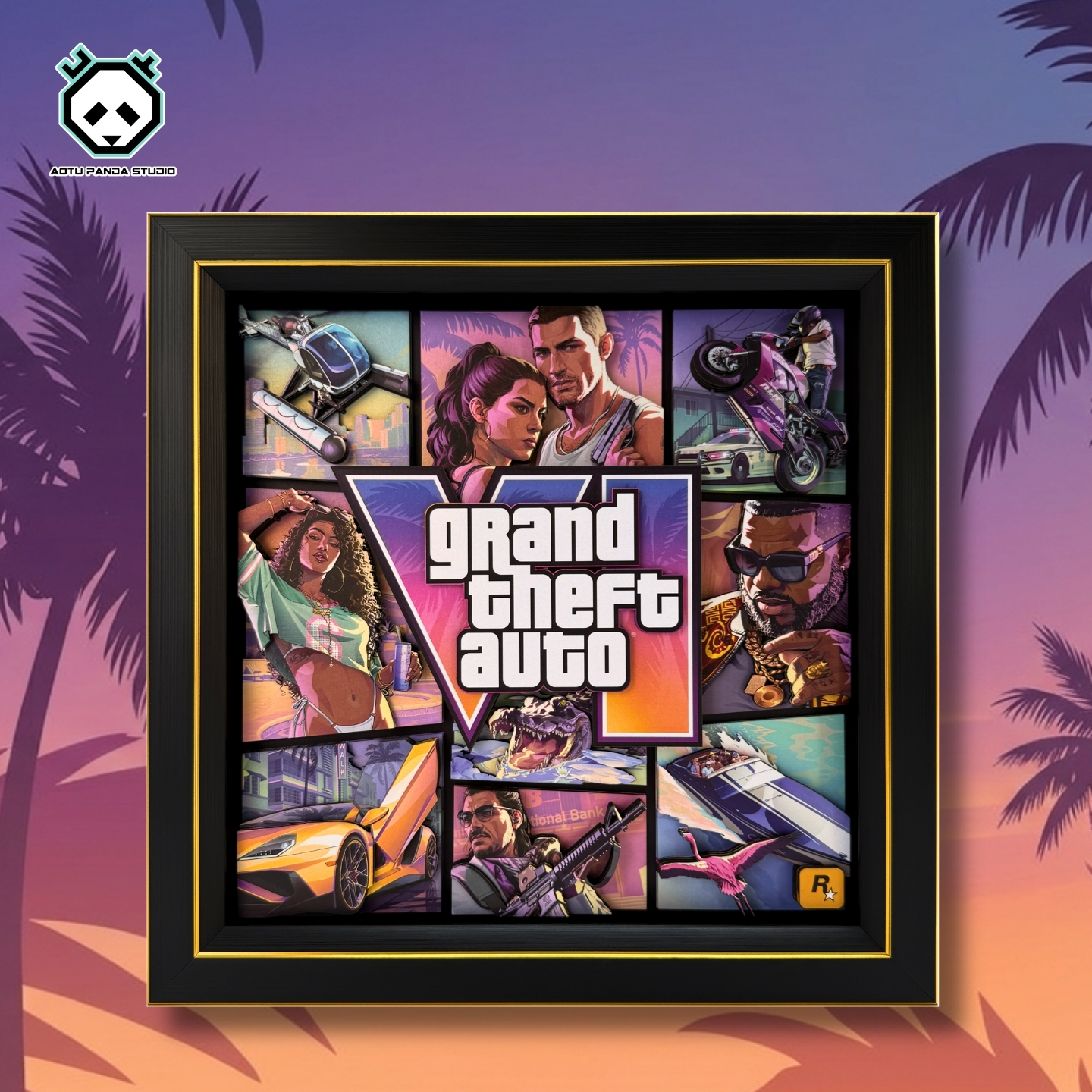 【In stock】Decorative Painting of Grand Theft Auto-Aotu Panda Studio