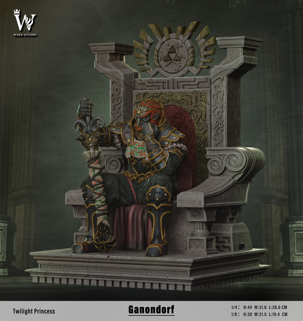 【Pre-sale】1/6 and 1/4 Scale Twilight Princess Ganondorf-The Legend of Zelda-Wake Studio