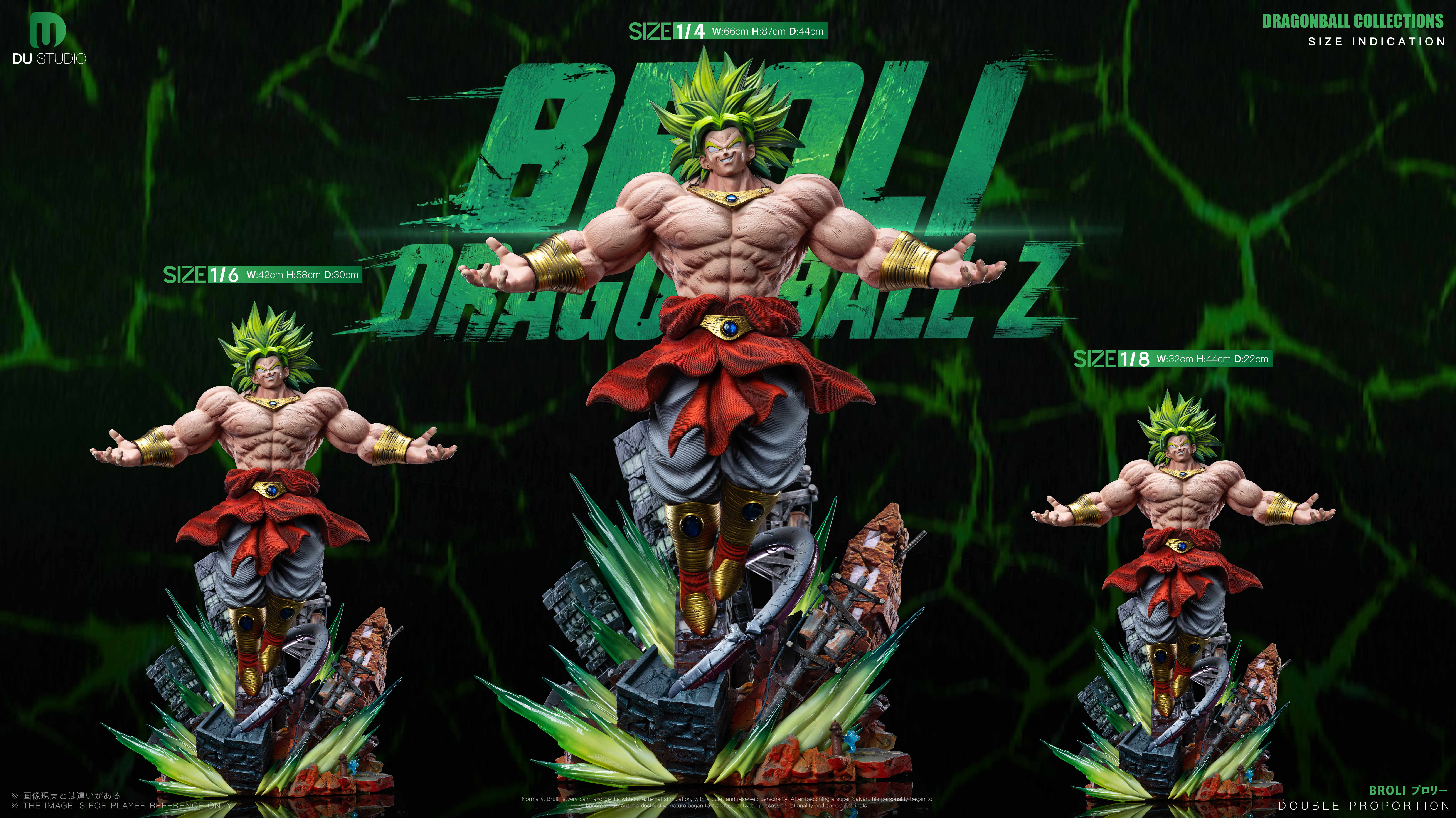 【Pre-sale】1/8, 1/6 and 1/4 Scale Super Saiyan Broly with LED-Dragon Ball-DU Studio