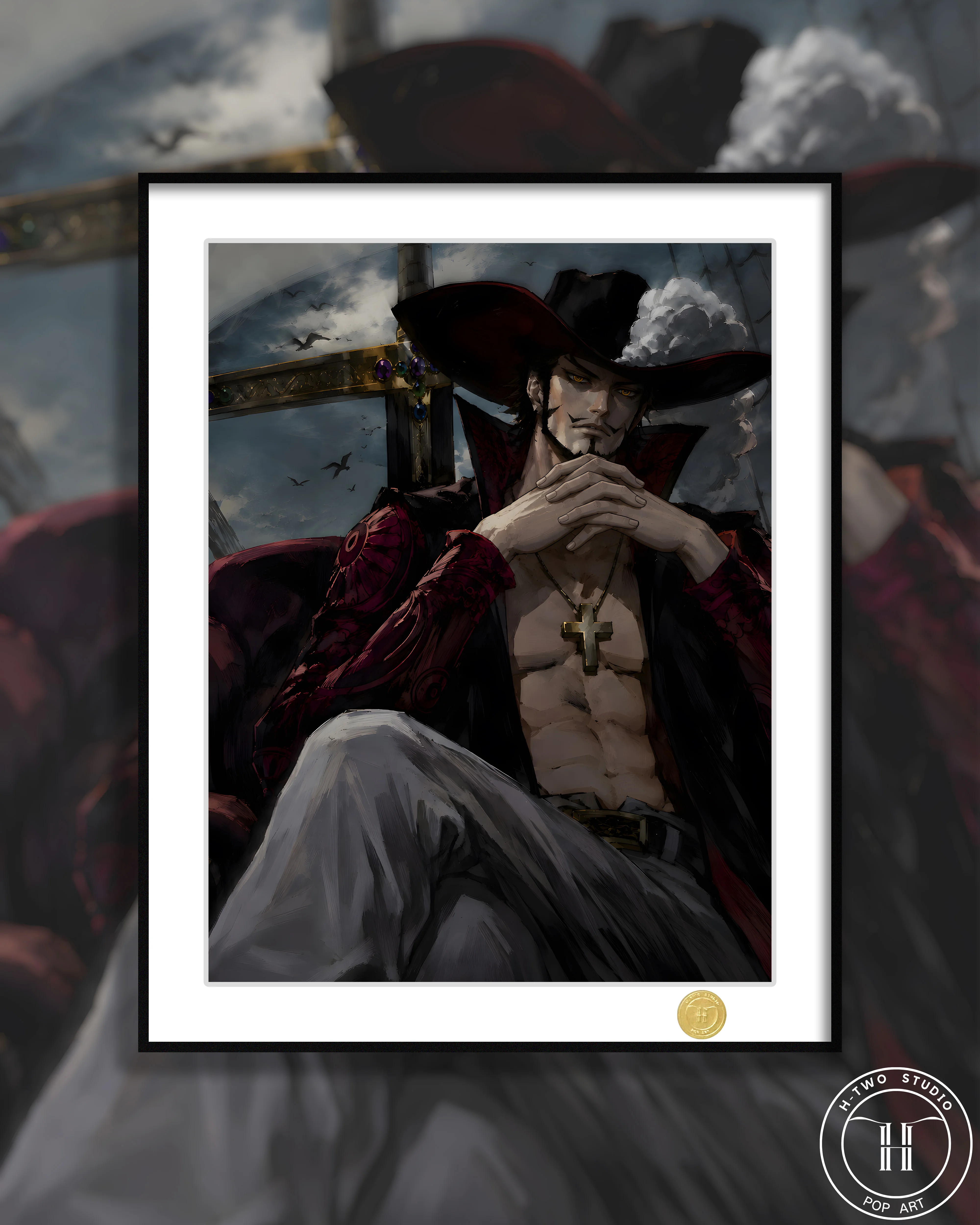 【Pre-sale】Decorative Painting of Dracule Mihawk-One Piece-H2 Studio