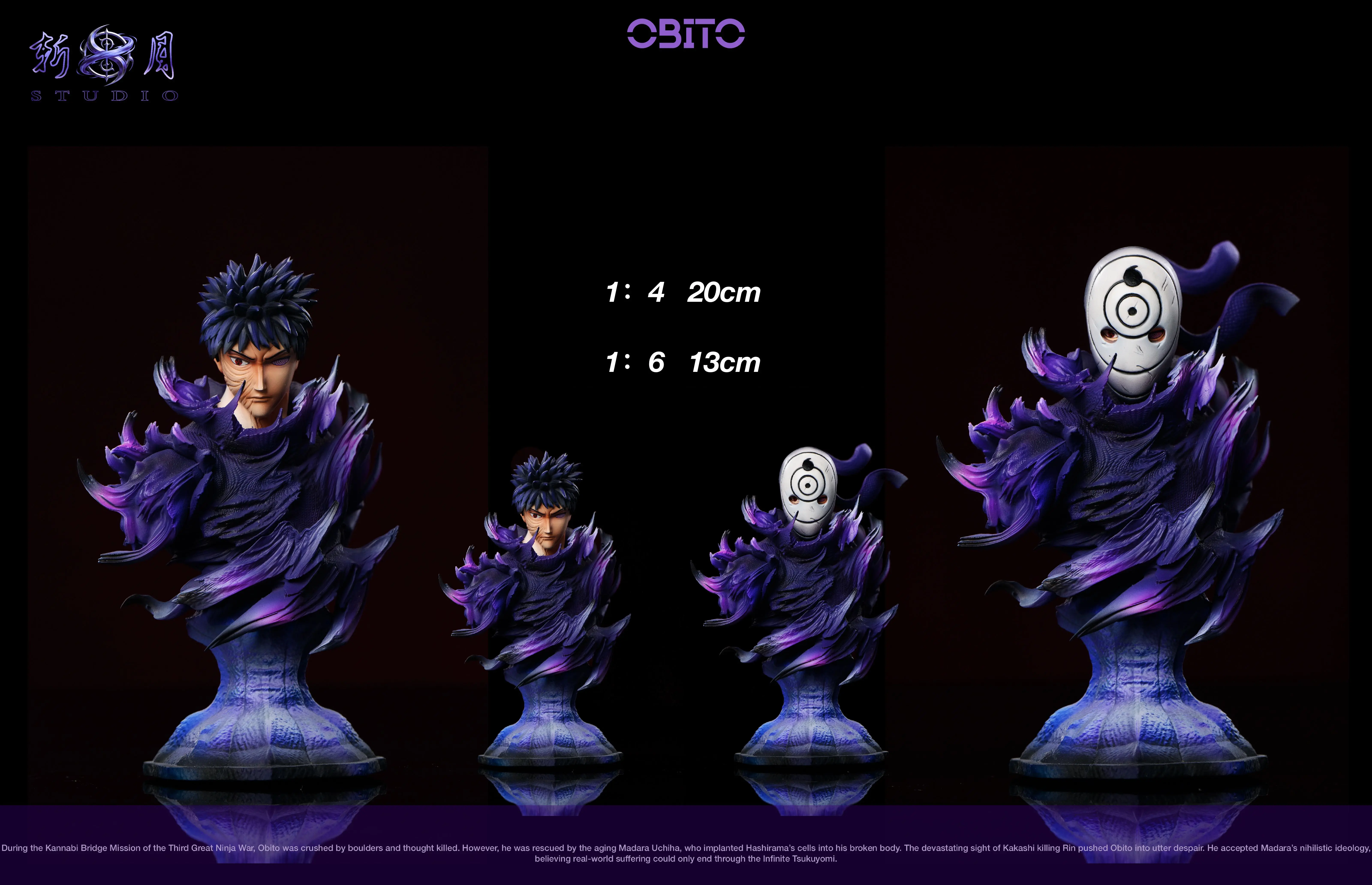 【Pre-sale】1/6 and 1/4 Scale Uchiha Obito-Naruto-ZhanYue Studio