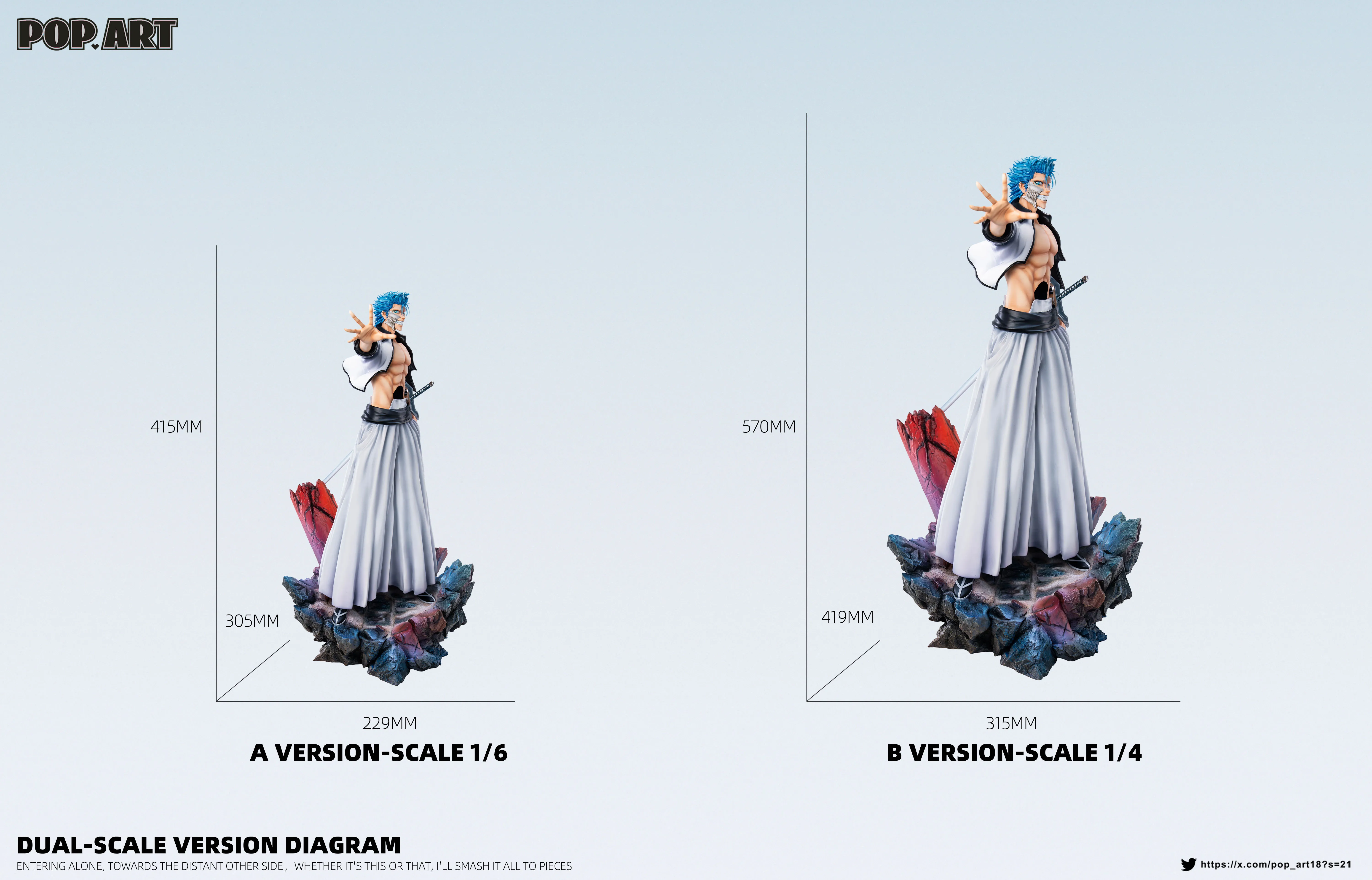 【Pre-sale】1/6 and 1/4 Scale Grimmjow Jaegerjaques-POP.ART Studio