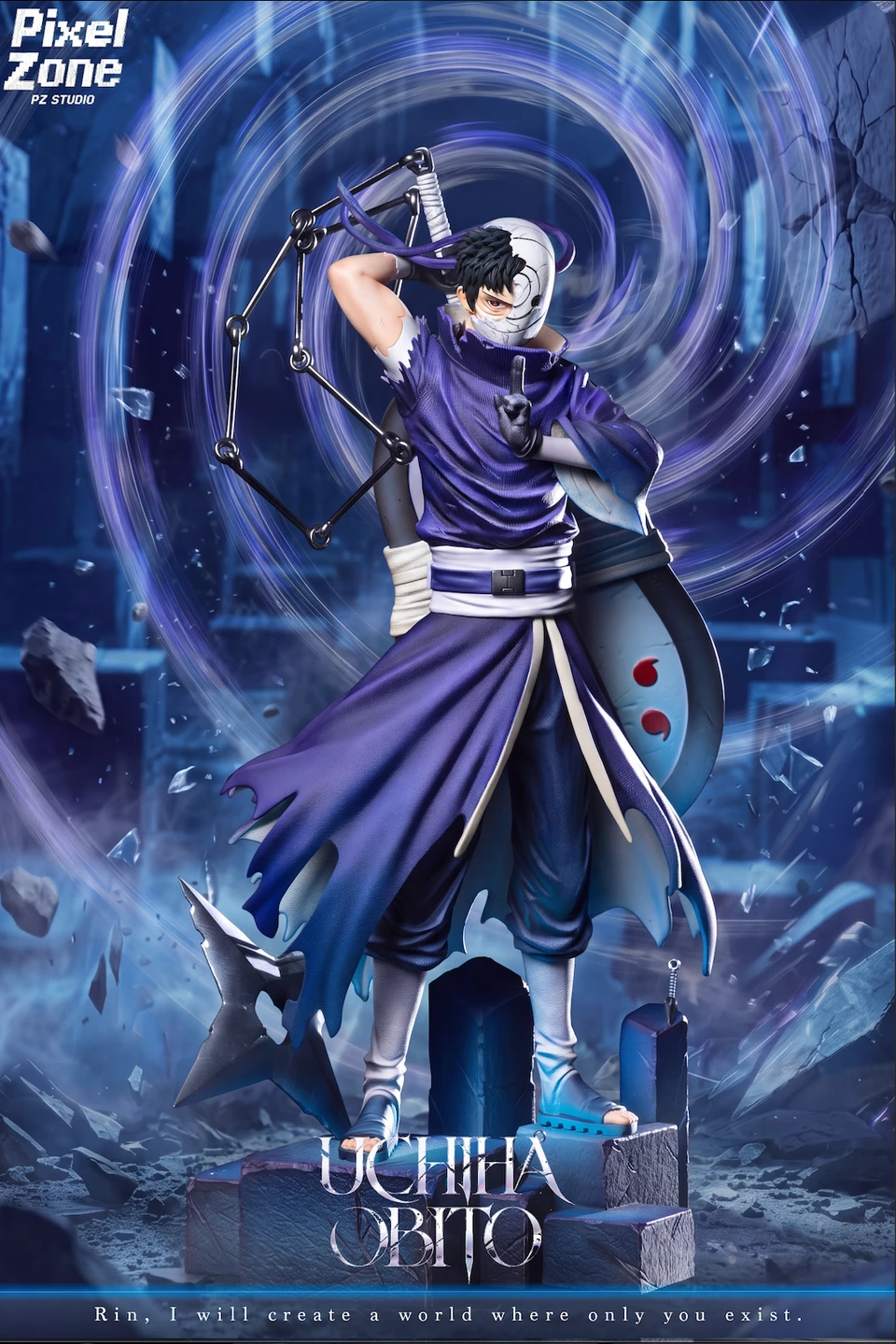 【Pre-sale】1/6 Scale Uchiha Obito with LED-Naruto-Pixel Zone Studio
