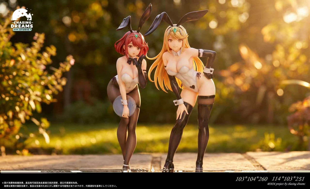 【Pre-sale】1/6 Scale Bunny Suit Mythra and Pyra-Xenoblade Chronicles 2-Chasing Dreams Studio