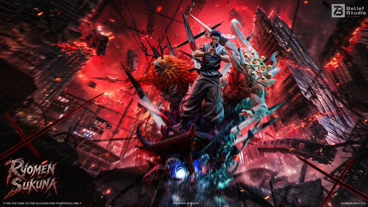 【Pre-sale】1/6 Scale Ryomen Sukuna with LED-Jujutsu Kaisen-Belief Studio
