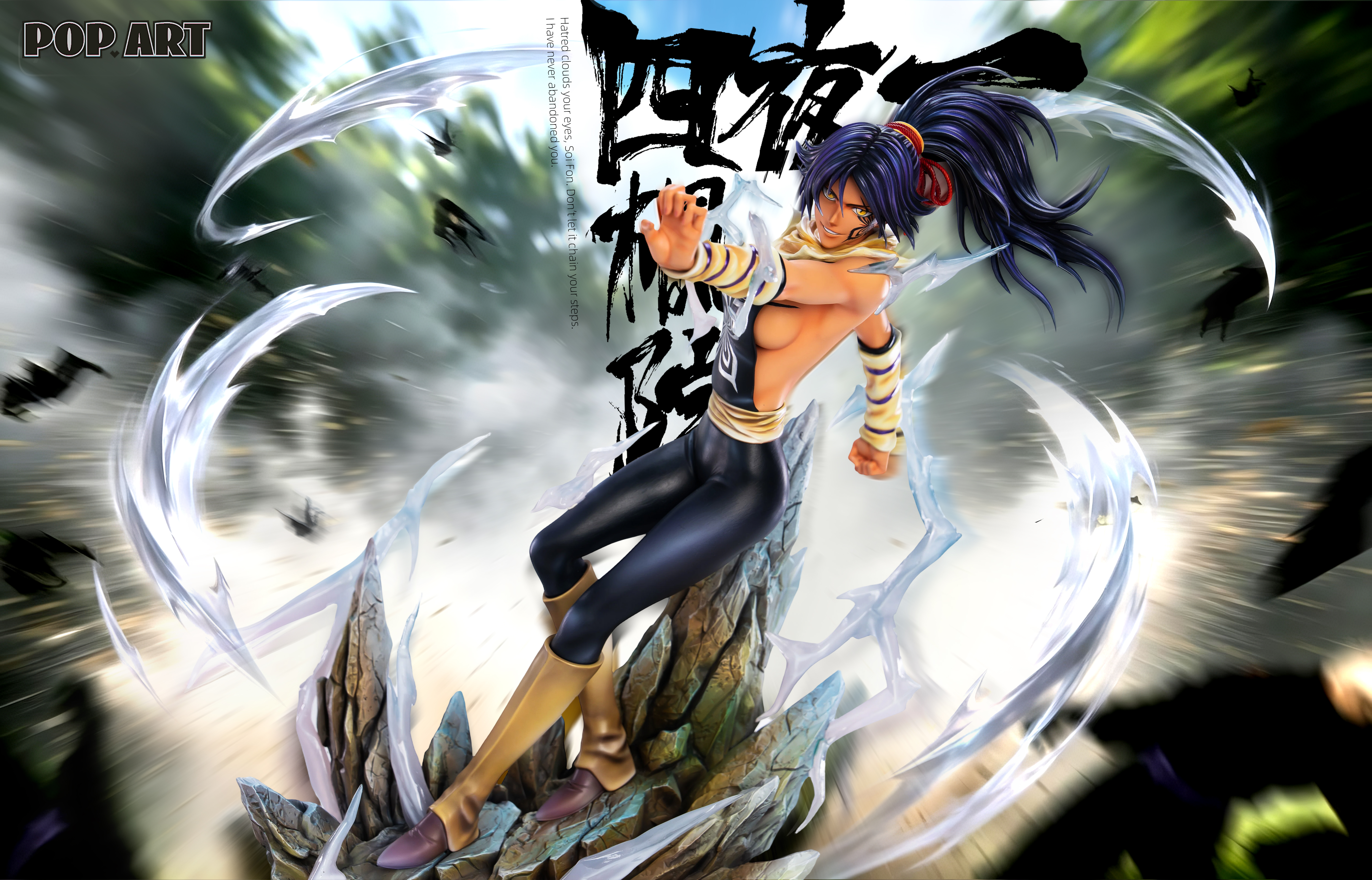 【Pre-sale】1/6 Scale Soi Fon and Shihouin Yoruichi-Bleach-POP.ART Studio