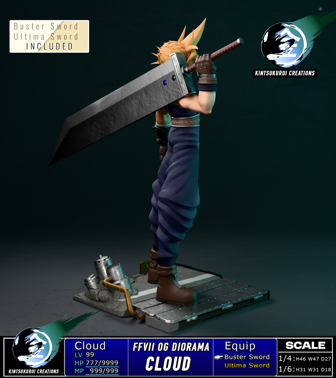 【Pre-sale】1/6 and 1/4 Scale CLOUD OG-Final Fantasy-Kintsukuroi Creations Studio